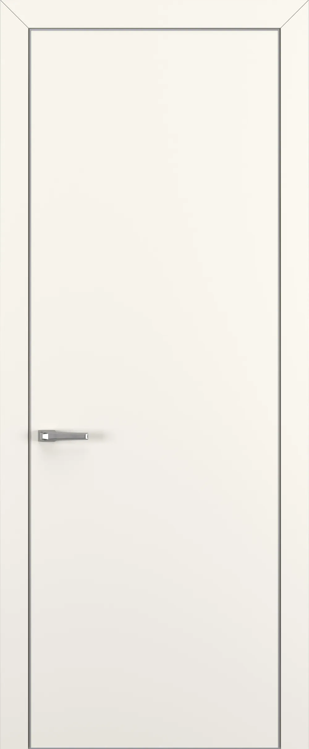 Квалитет К7 800*2000 Молочный матовый ALU Серая с 4-х зпп Eclipse 3.0 под 2 петли зпз 196 REVERS L