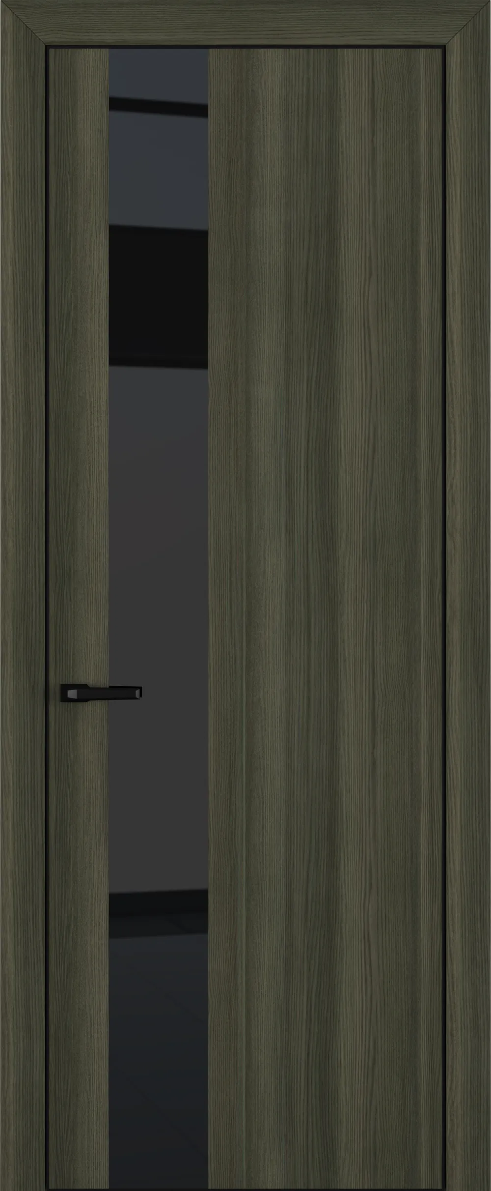 Квалитет К3 Black Classic 800*2000 Дуб темный ALU Черная с 4-х зпп Eclipse 3.0 под 2 петли зпз 196 REVERS L