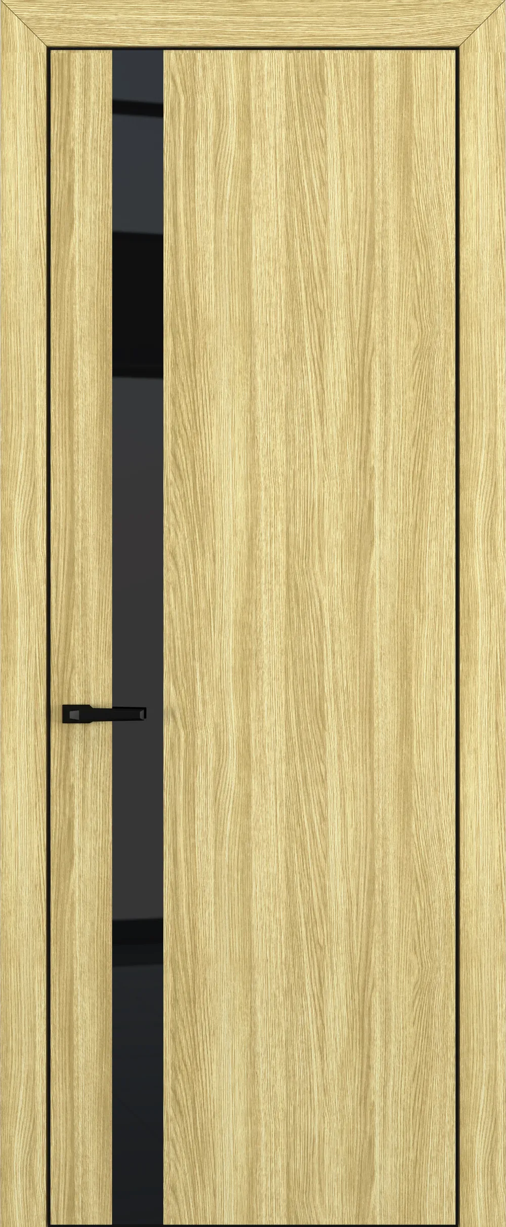 Квалитет К2 Black Classic 800*2000 Дуб натуральный ALU Черная с 4-х зпп Eclipse 3.0 под 2 петли зпз 196 REVERS L