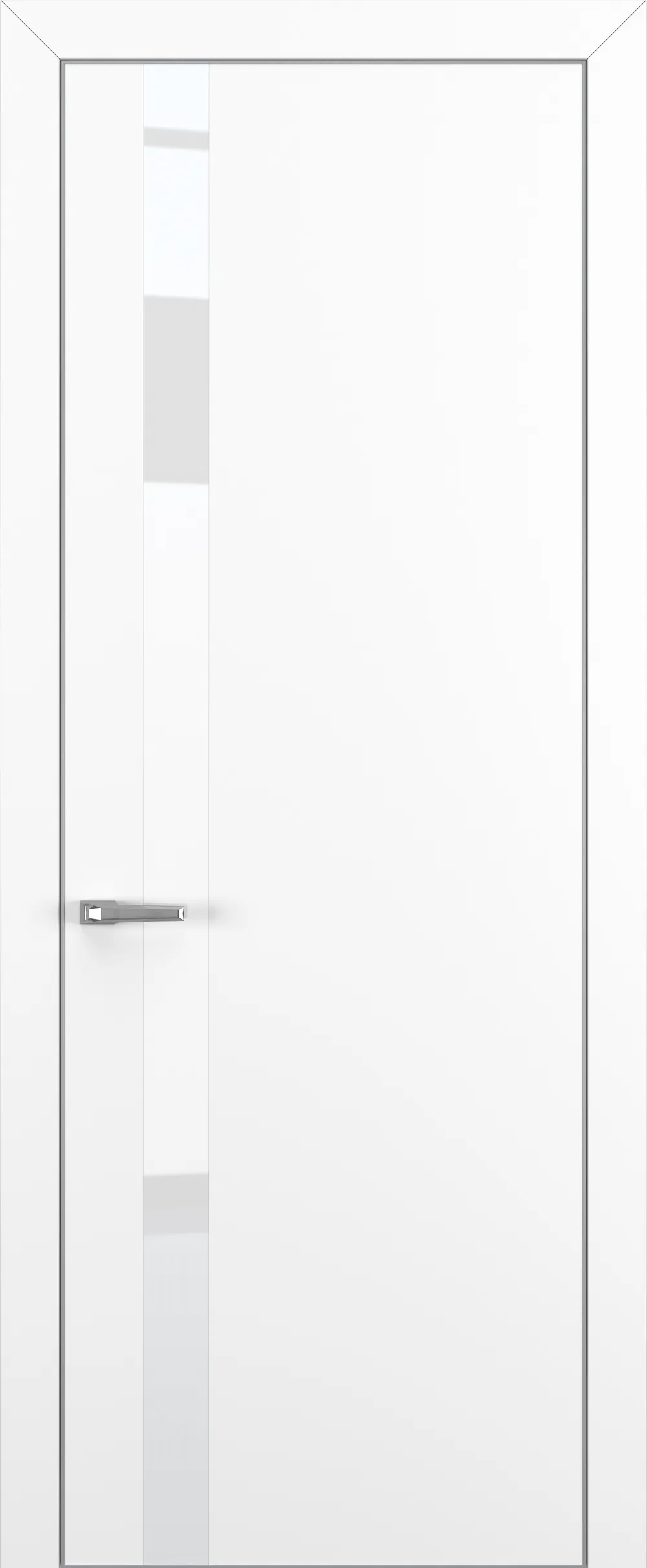 Квалитет К2 White Pure 800*2000 Белый матовый ALU Серая с 4-х зпп Eclipse 3.0 под 2 петли зпз 196 REVERS L