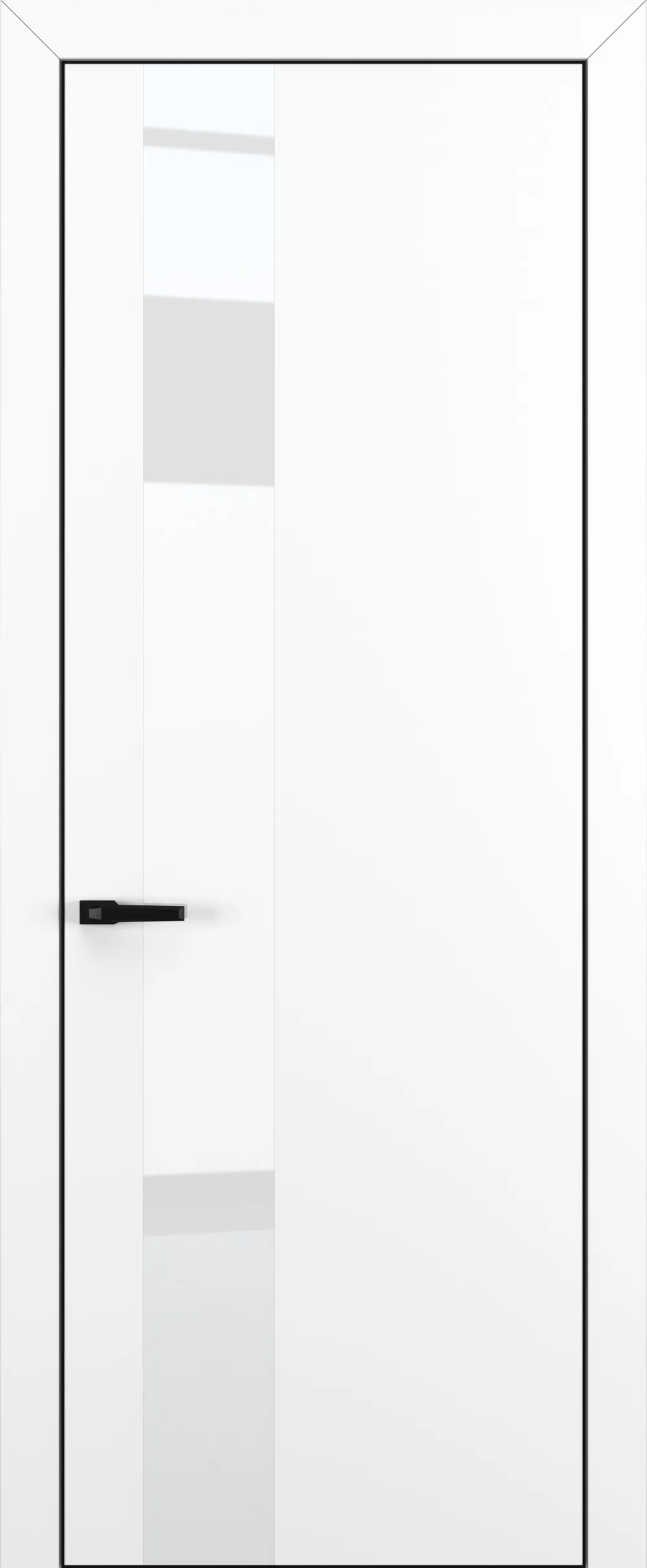 Квалитет К3 White Pure 800*2000 Белый матовый ALU Черная с 4-х зпп Eclipse под 2 петли зпз 196