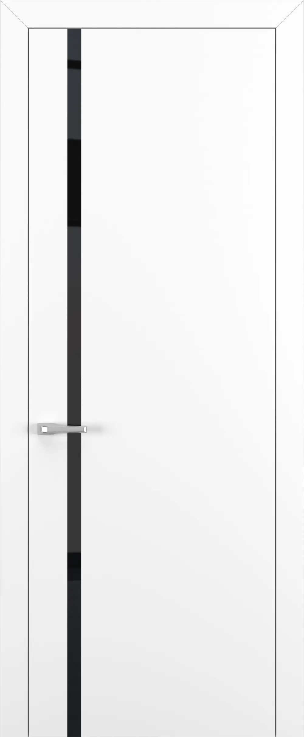 Квалитет К1 Black Classic Белый матовый ALU Черная зпп Eclipse 3.0 под 2 петли REVERS L