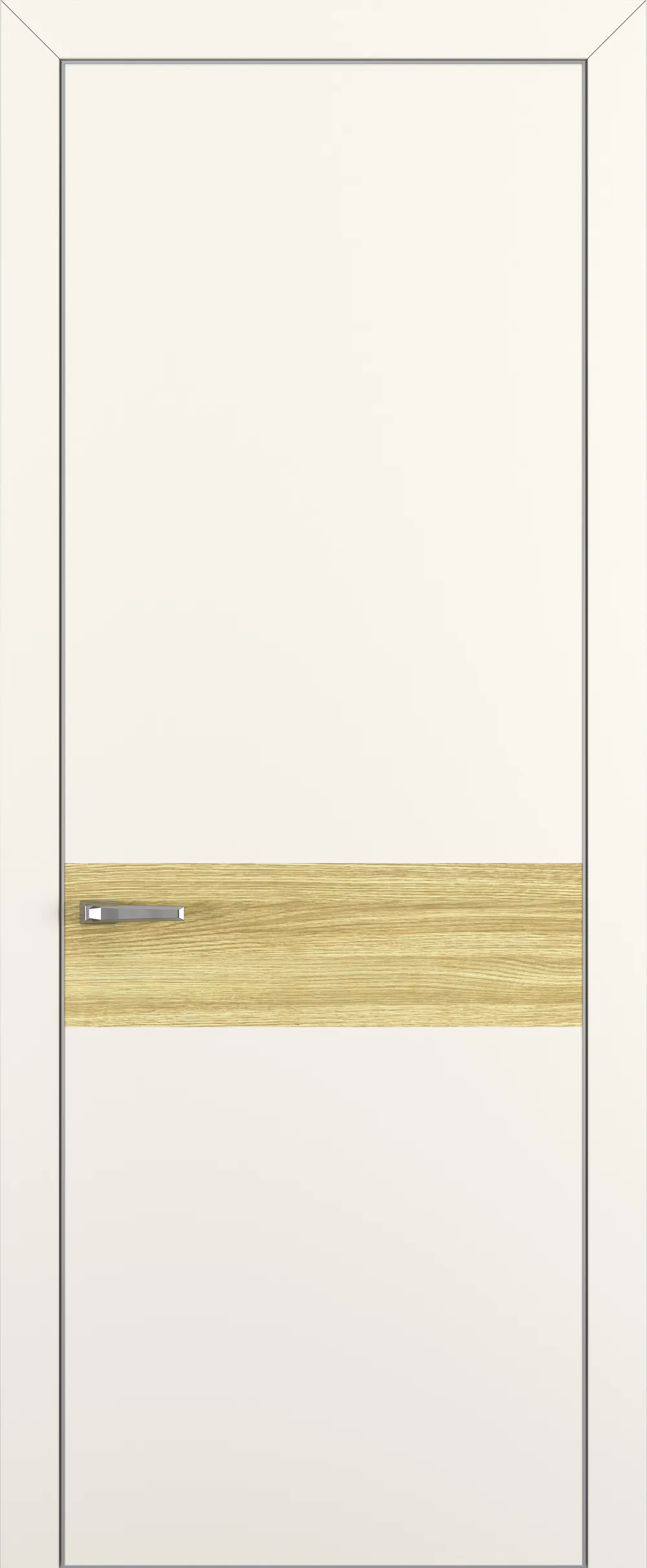 Квалитет К6 Вставка Дуб натуральный 800*2000 Молочный матовый ALU Серая с 4-х зпп Eclipse под 2 петли зпз 196