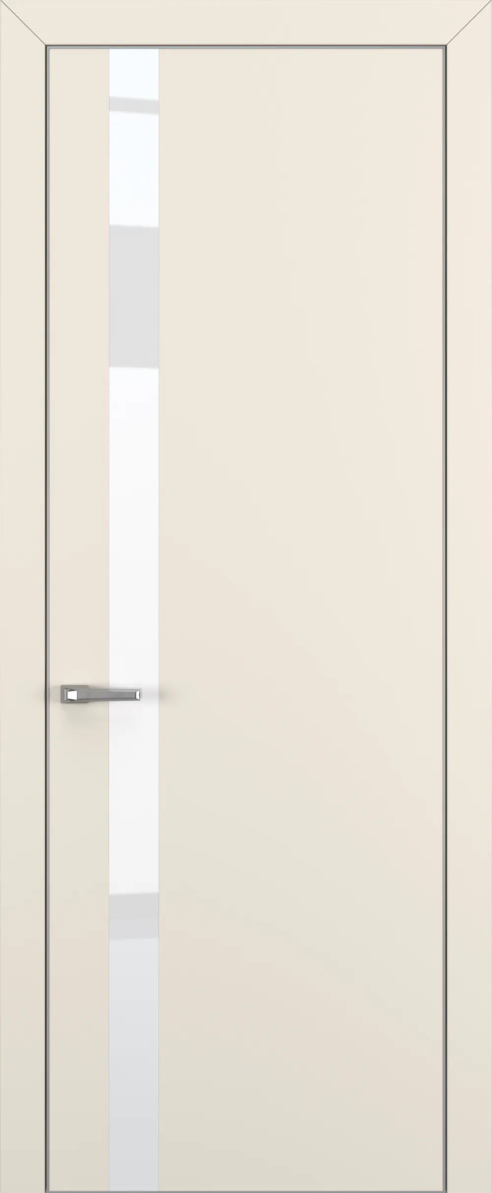 Квалитет К2 Lacobel White Pure 800*2000 Матовый крем ALU Серая с 4-х зпп Eclipse под 2 петли зпз 196