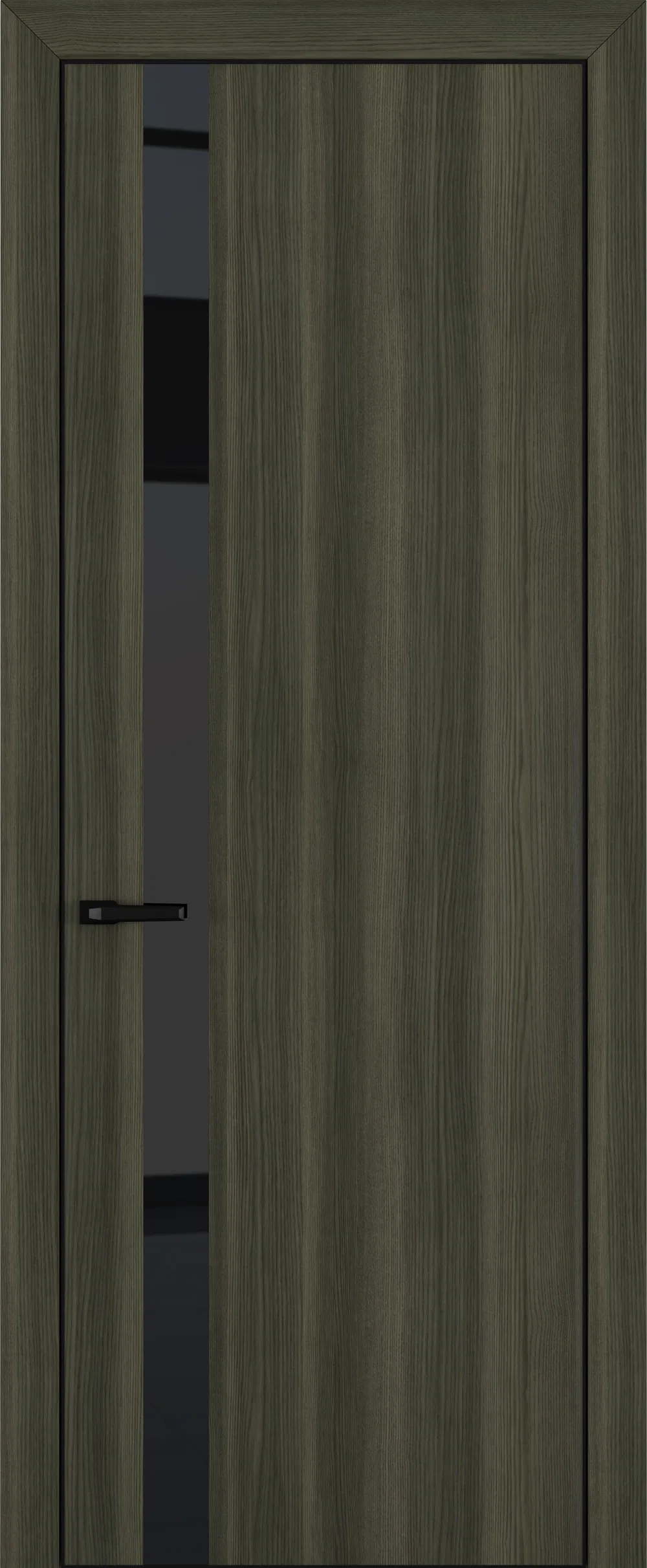 Квалитет К2 Black Classic 800*2000 Дуб темный ALU Черная зпп Eclipse под 2 петли зпз 196