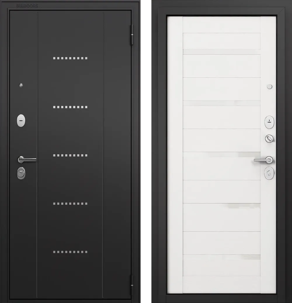 T3 TRUST ECO MP Черный муар металлик RL-12 Черный муар/Е-142 Белый ларче 960*2050 R