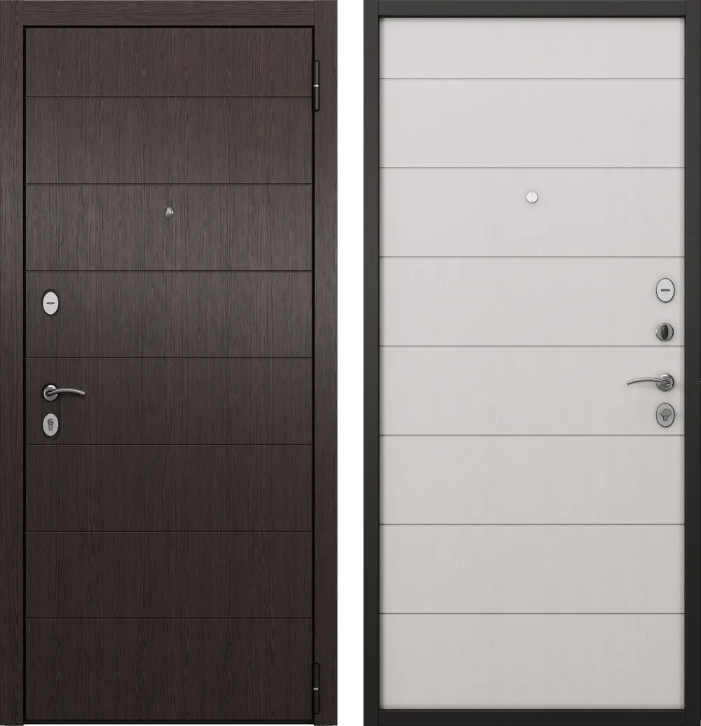 H2 HOME ECO PP Черный муар металлик Е-135 Венге/Е-135 Белый ларче 960*2050 R