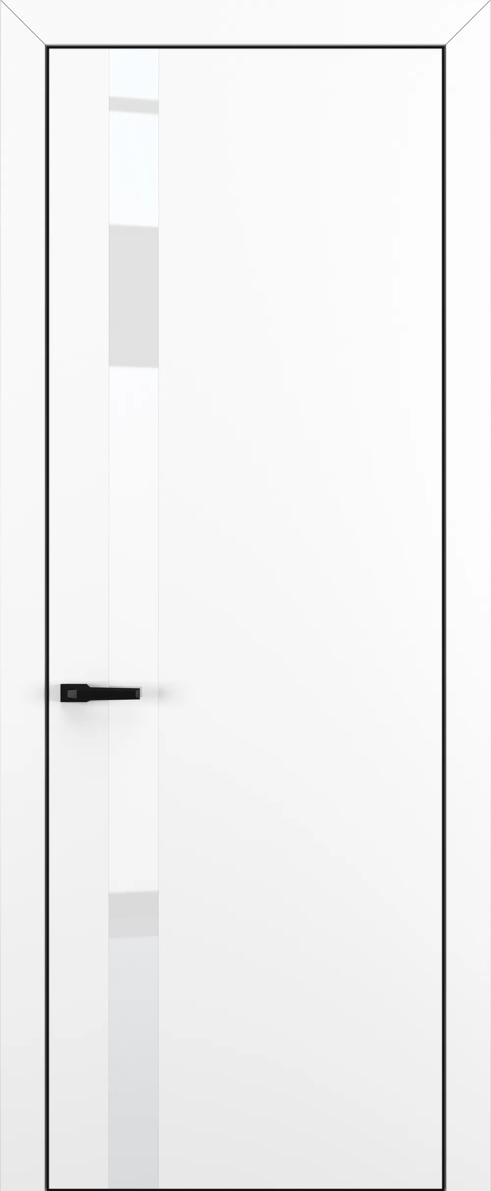 Квалитет К2 White Pure 800*2000 Белый матовый ALU Черная с 4-х зпп Eclipse под 2 петли зпз 196