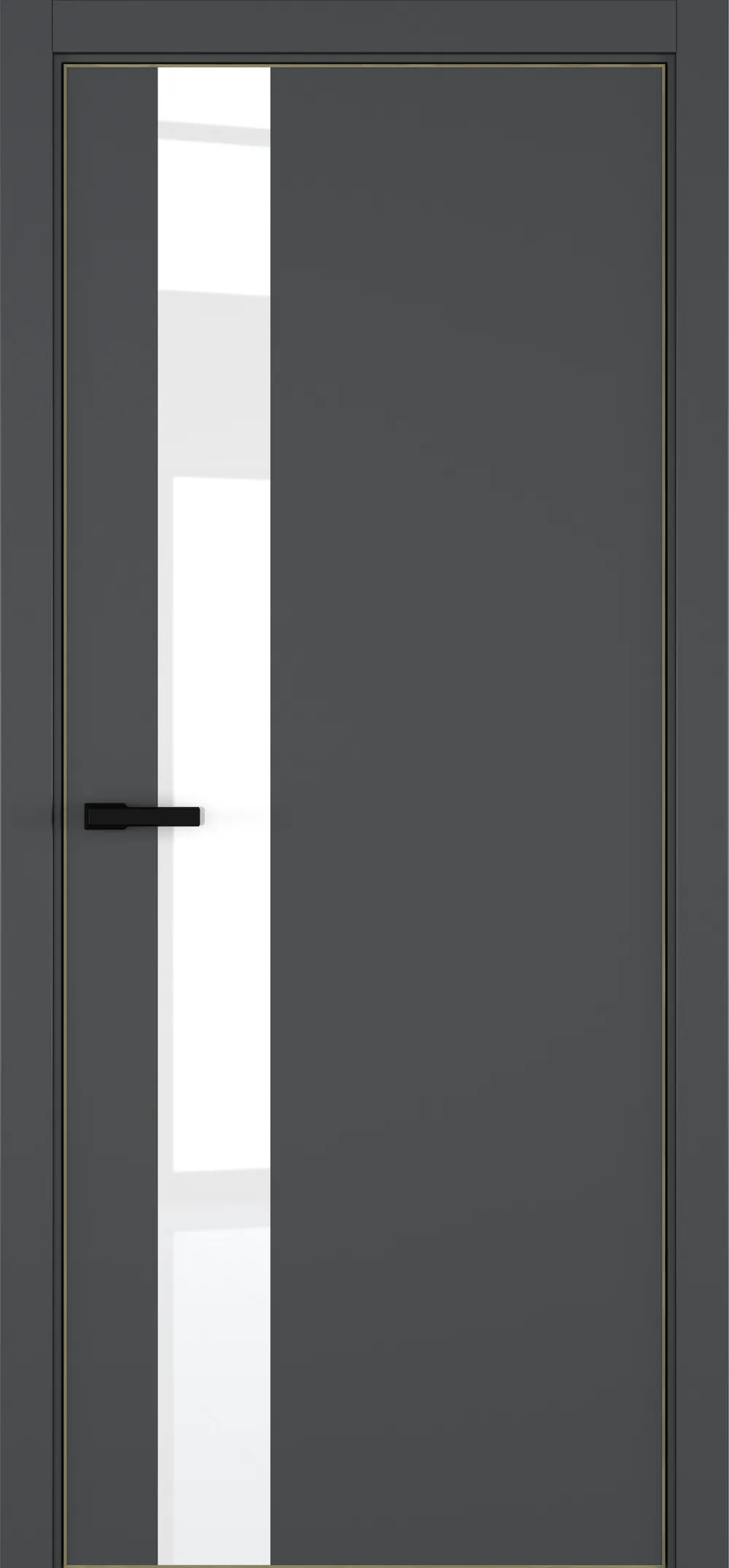 H3 ДО ART Lite White Pure 800*2000 Темно-серая эмаль ALU Золотая с 4-х