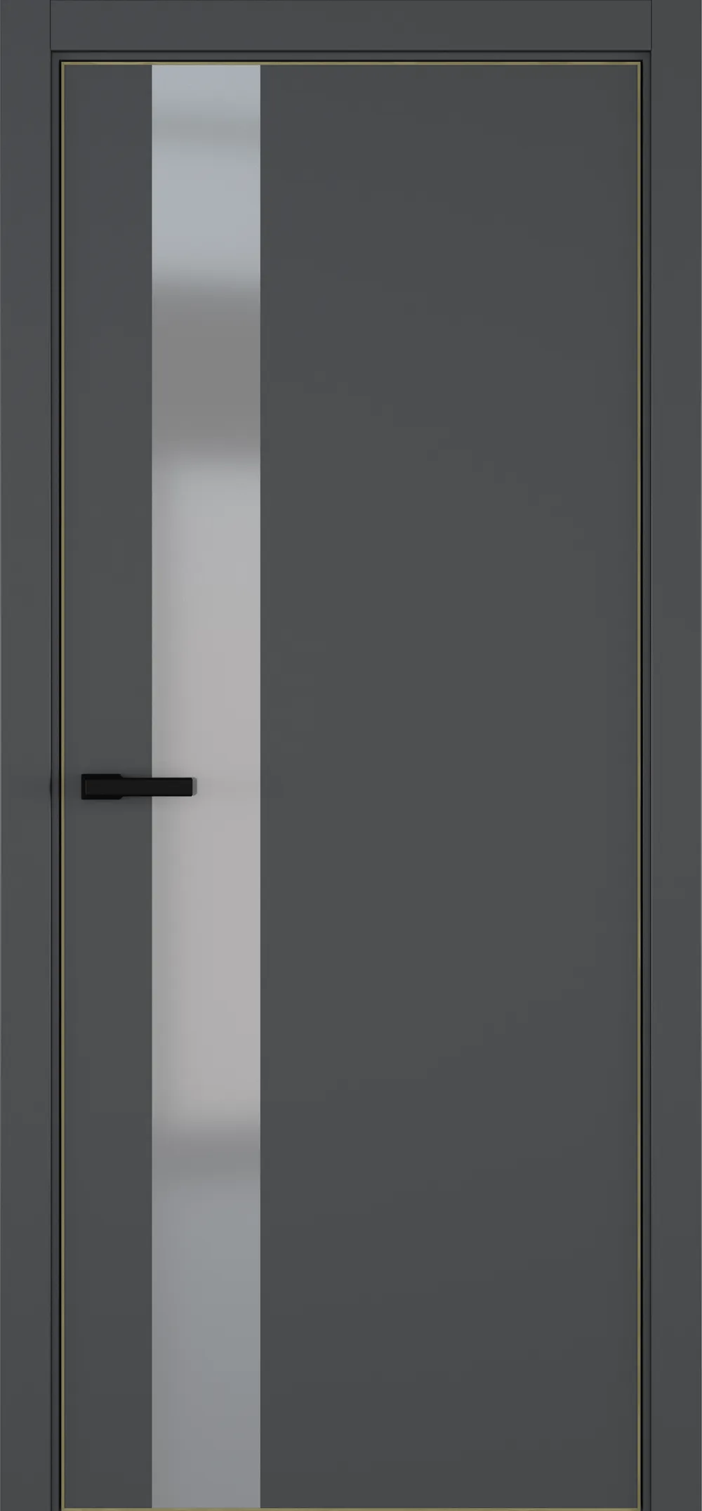 H3 ДО ART Lite серый мат. 800*2000 Темно-серая эмаль ALU Золотая с 4-х