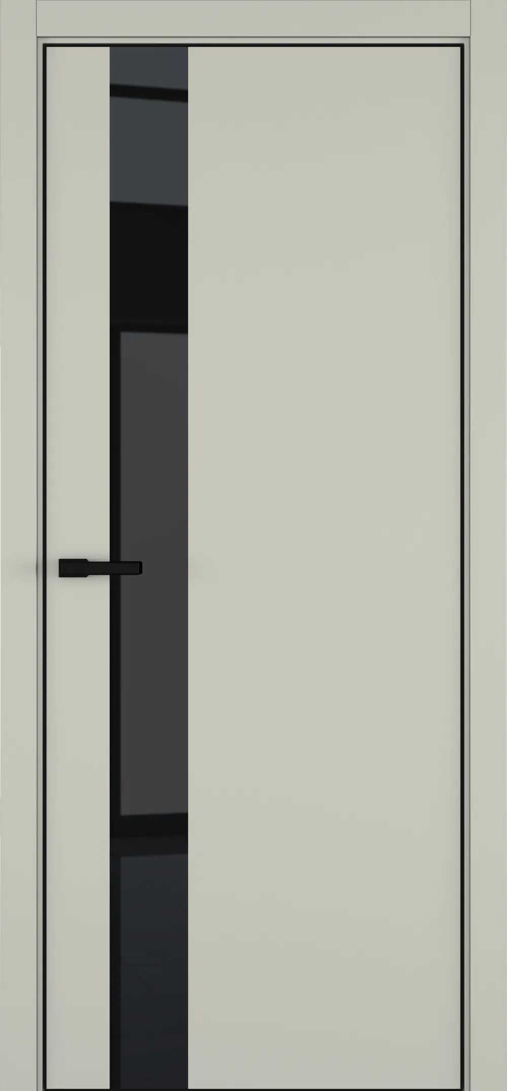 H3 ДО ART Lite черный лак 800*2000 RAL 7044 ALU Черная с 4-х