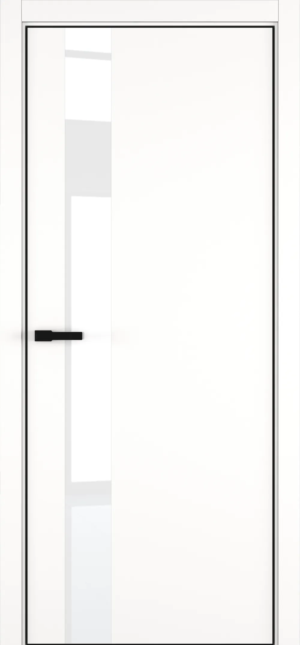 H3 ДО ART Lite White Pure 800*2000 Белая эмаль ALU Черная с 4-х