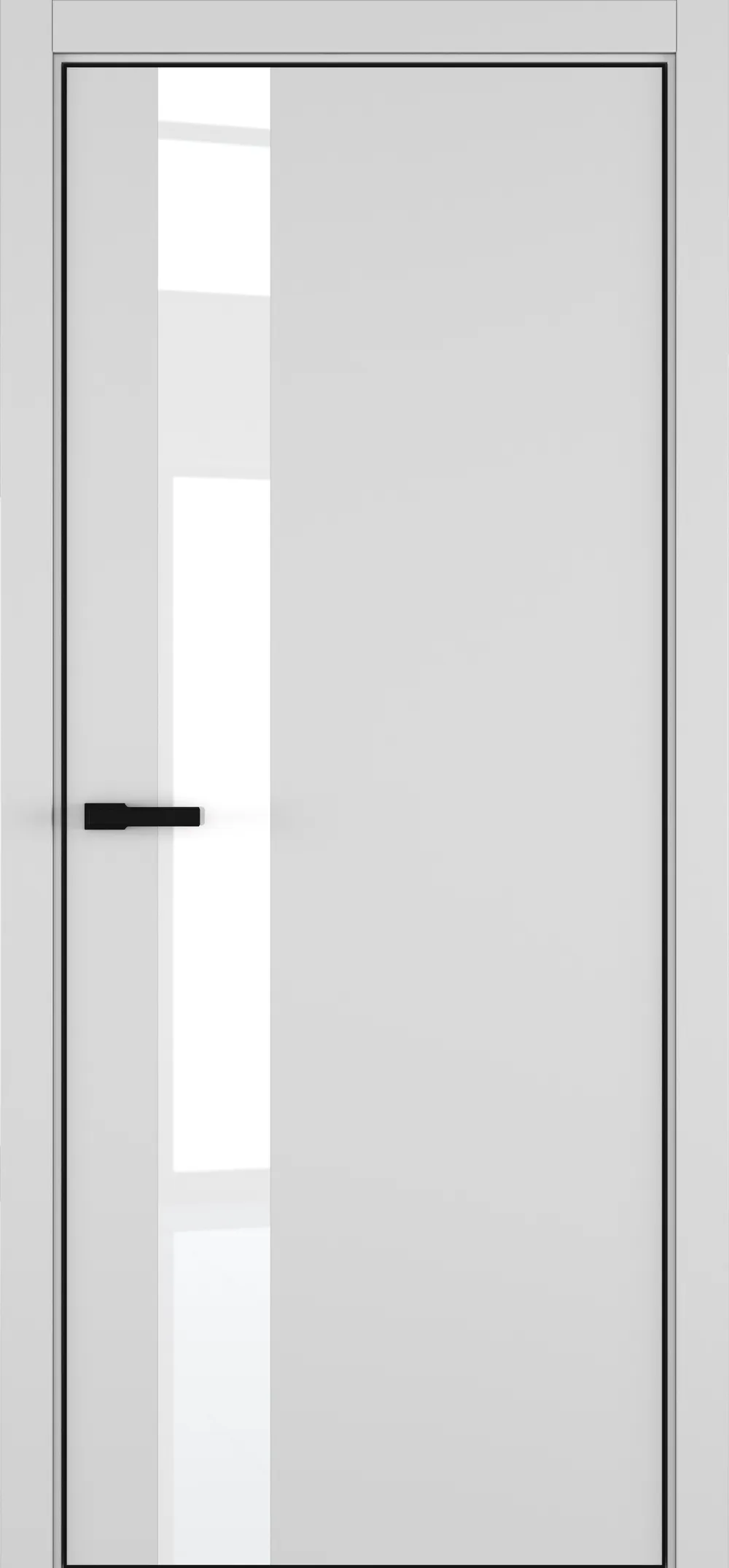 H3 ДО ART Lite White Pure 800*2000 Светло-серая эмаль ALU Черная с 4-х