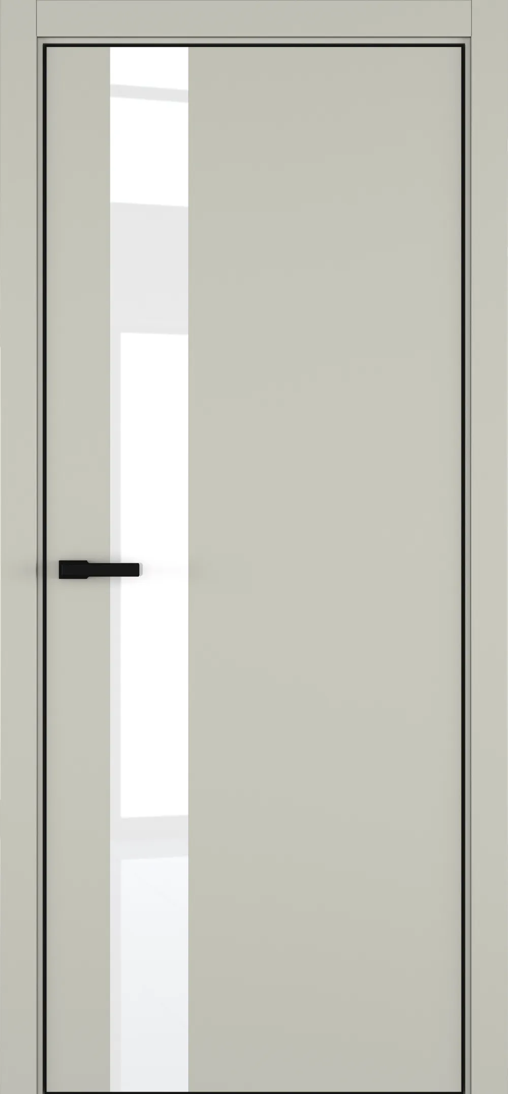 H3 ДО ART Lite White Pure 800*2000 RAL 7044 ALU Черная с 4-х