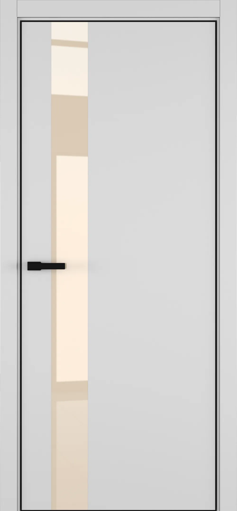 H3 ДО ART Lite бежевый лак 800*2000 Светло-серая эмаль ALU Черная с 4-х