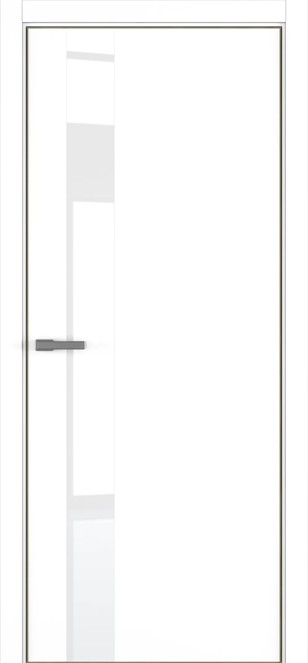 H3 ДО ART Lite White Pure 800*2000 Белая эмаль ALU Золотая с 4-х