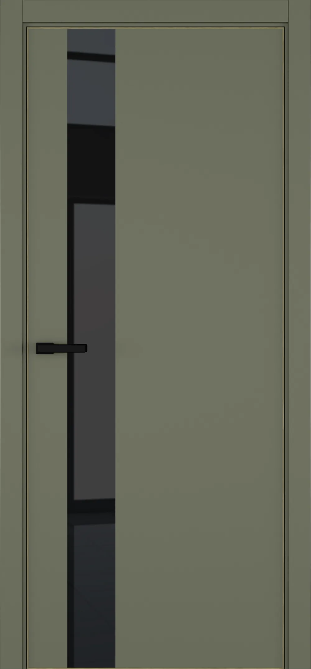 H3 ДО ART Lite черный лак 800*2000 Оливковая эмаль ALU Золотая с 4-х