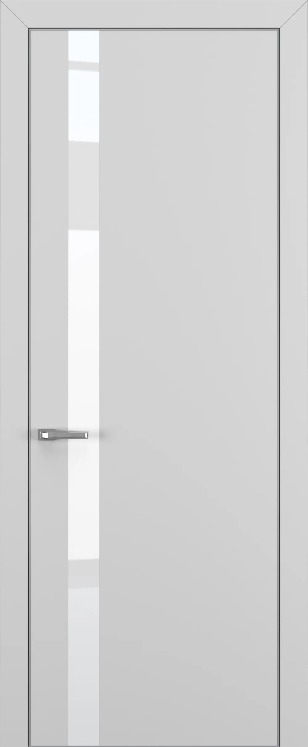 Квалитет К2 Lacobel White Pure 800*2000 Матовый серый ALU Серая с 4-х зпп Eclipse под 2 петли зпз 196