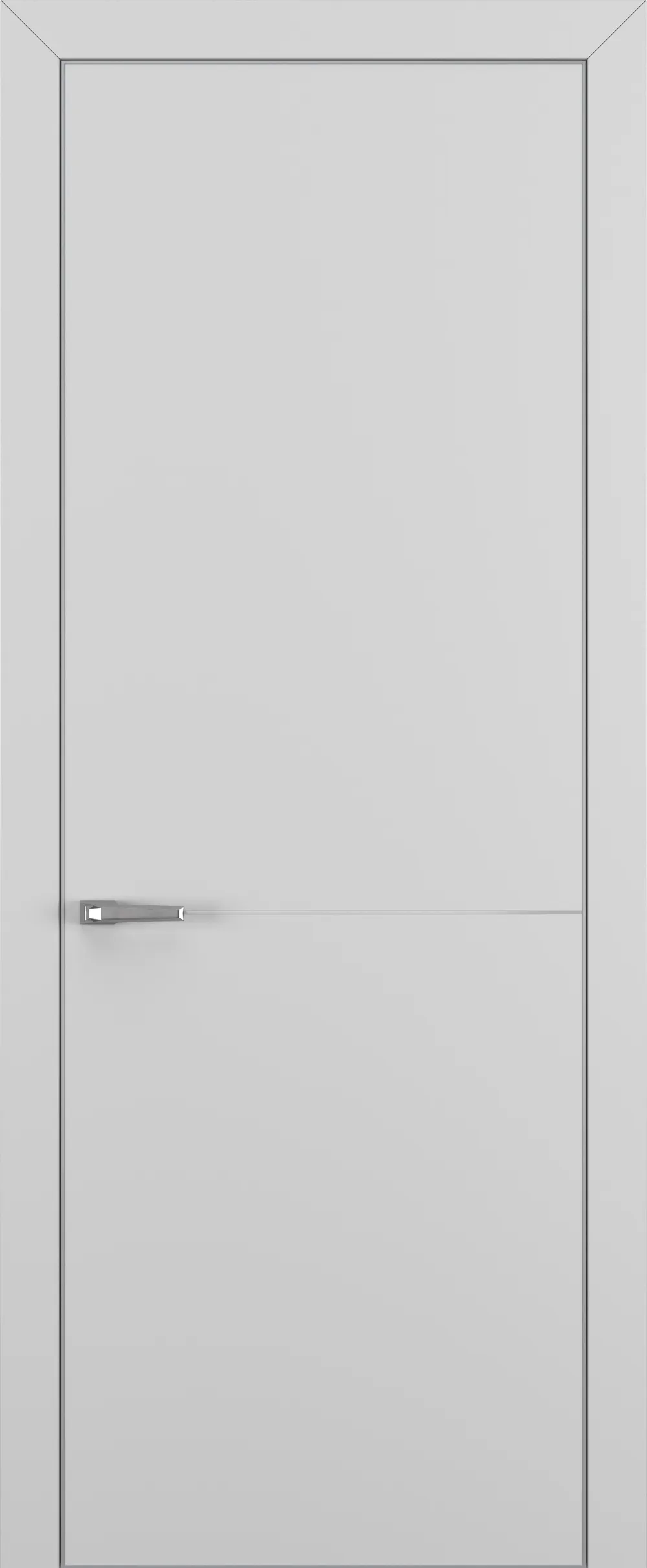 Квалитет К10 800*2000 Матовый серый ALU Серая с 4-х молдинг серебро (Mh) зпп Eclipse под 2 петли зпз 196