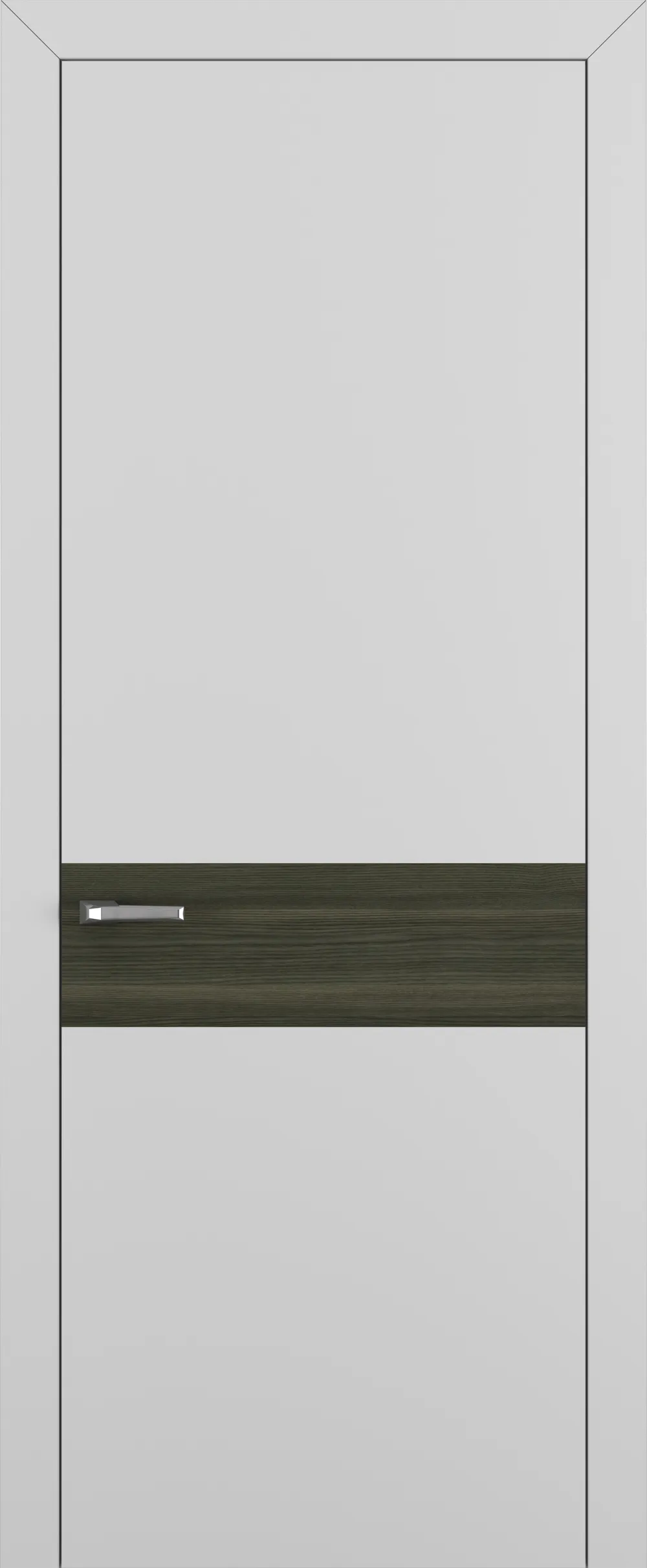 Квалитет К6 Вставка Дуб темный 800*2000 Матовый серый ABS зпп Eclipse под 2 петли зпз 196
