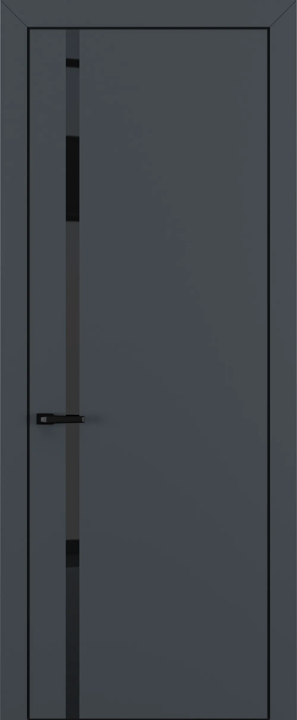 Квалитет К1 Black Classic 800*2000 Графит премьер мат ALU Черная с 4-х зпп Eclipse 3.0 под 2 петли зпз 196 REVERS R