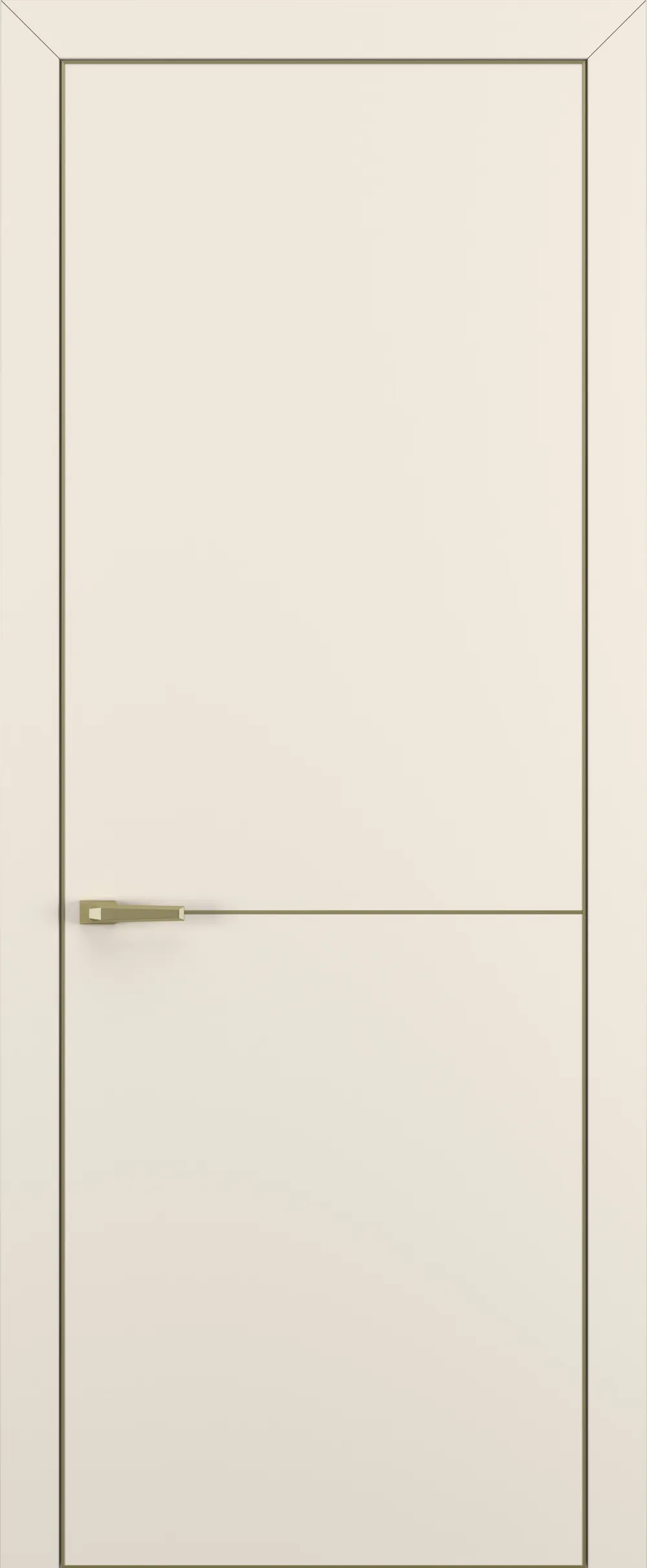 Квалитет К10 800*2000 Матовый крем ALU Золотая с 4-х молдинг золото (Mg) зпп Eclipse под 2 петли зпз 196