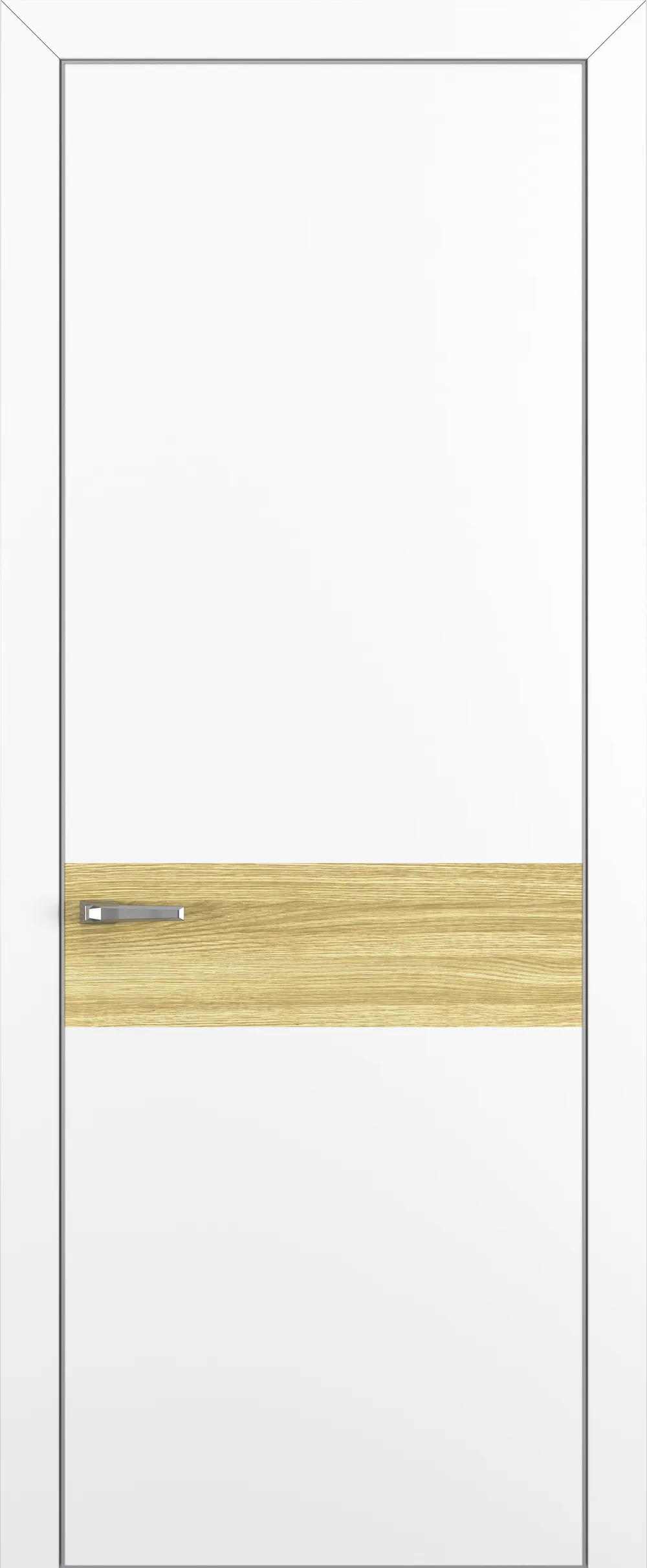 Квалитет К6 Вставка Дуб натуральный 800*2000 Белый матовый ALU Серая с 4-х зпп Eclipse 3.0 под 2 петли зпз 196 REVERS R
