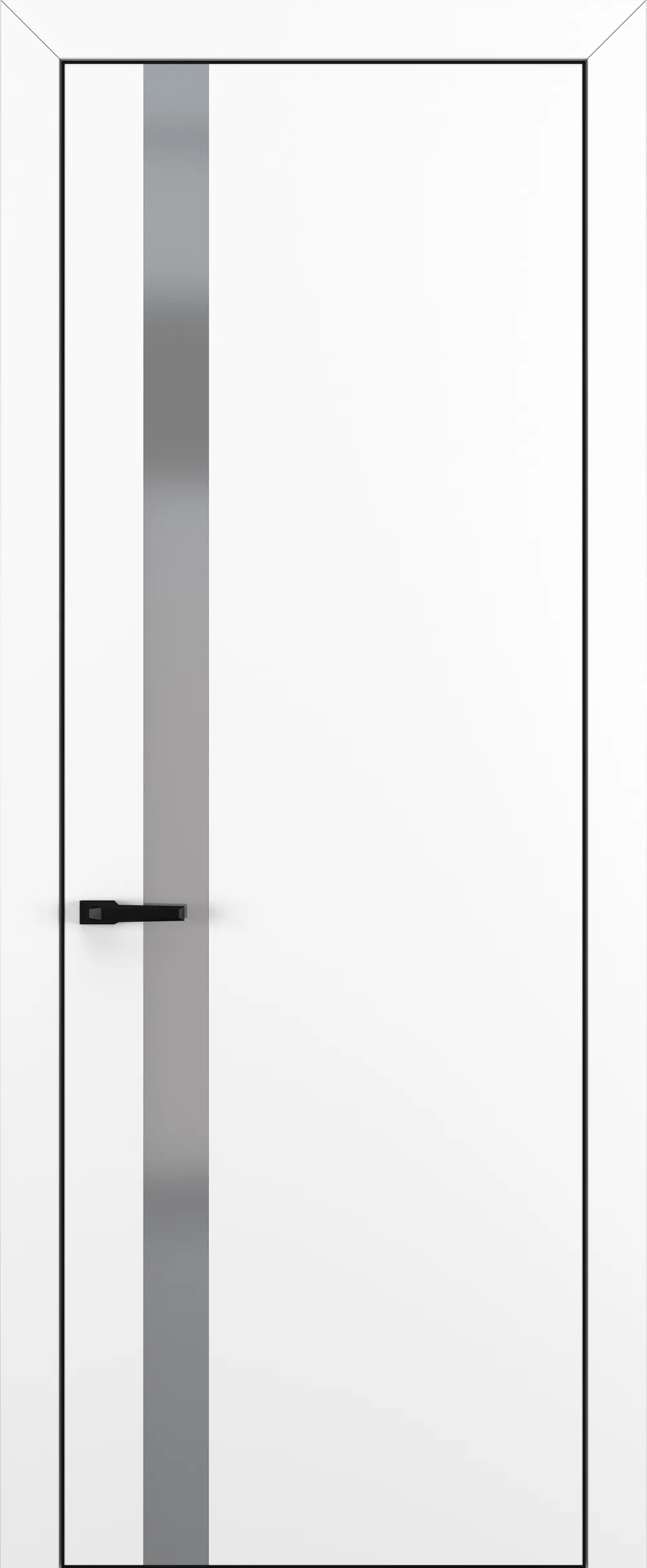 Квалитет К2 Silver Grey 800*2000 Белый матовый ALU Черная с 4-х зпп Eclipse под 2 петли зпз 196 L