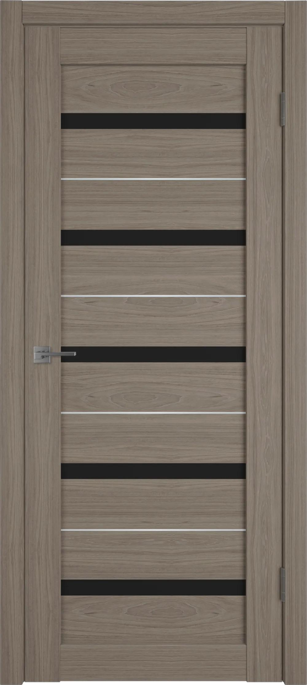Atum Pro AL7 BLACK GLOSS 800*2000 Brun oak Молдинг Серебро