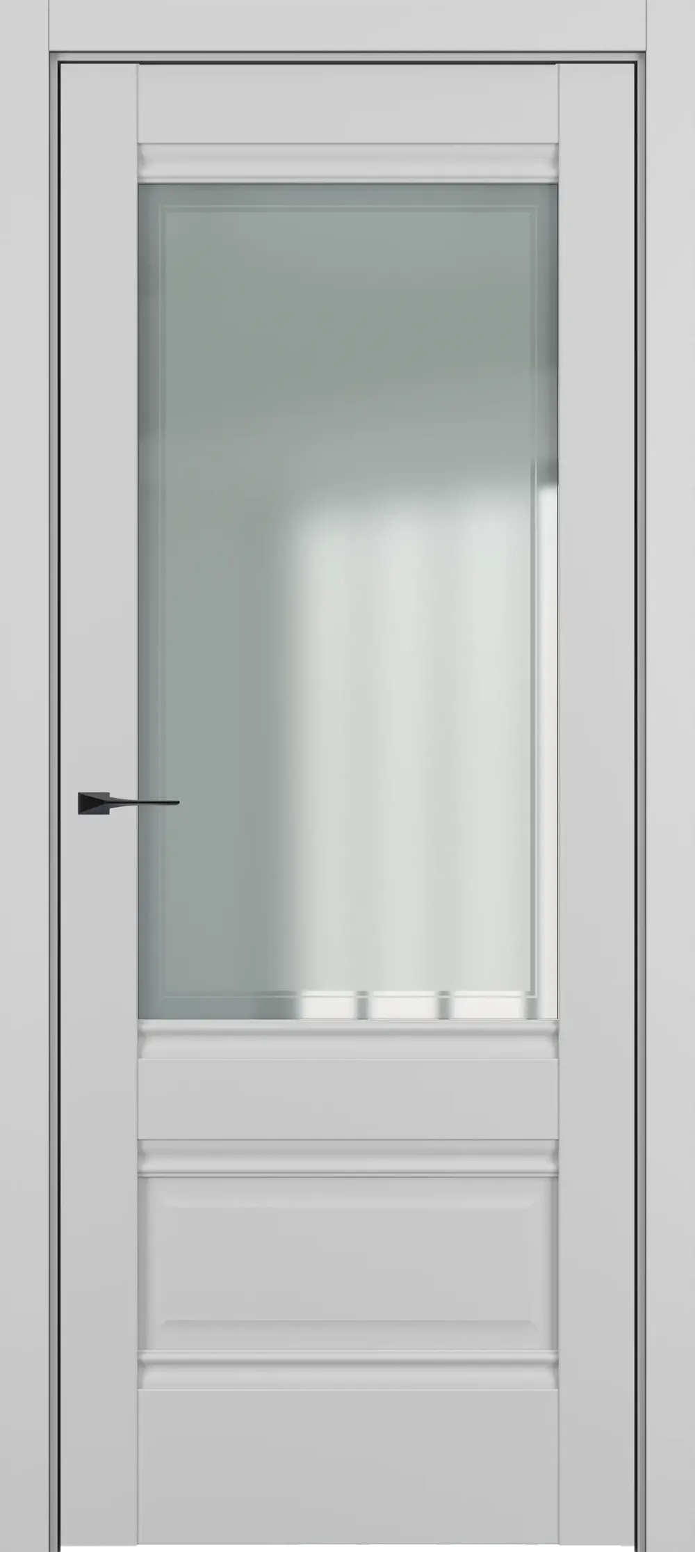 Турин ДО Baguette B4 Сатинато с рамкой 800*2000 Матовый серый