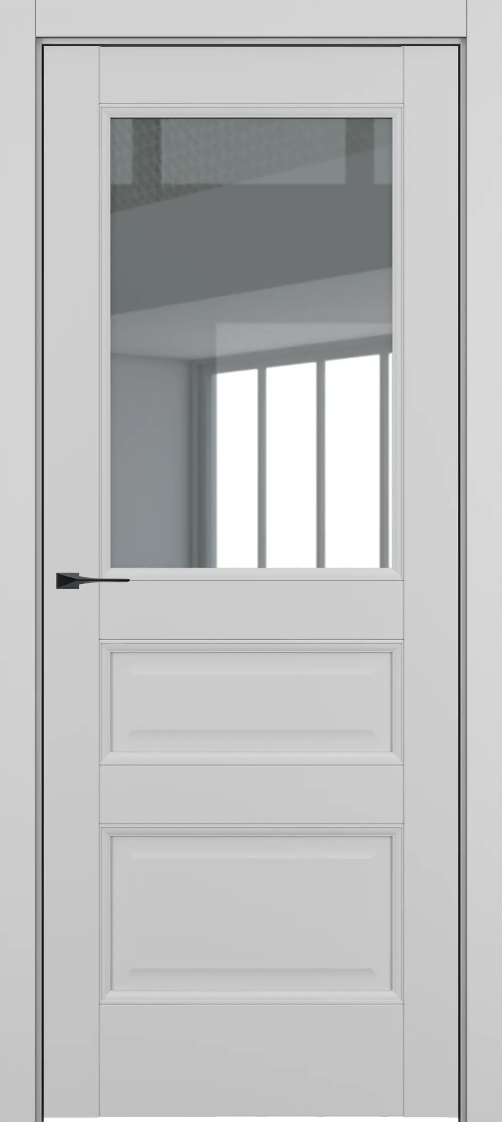 Ампир ДО Baguette B5 стекло прозрачное 800*2000 Матовый серый