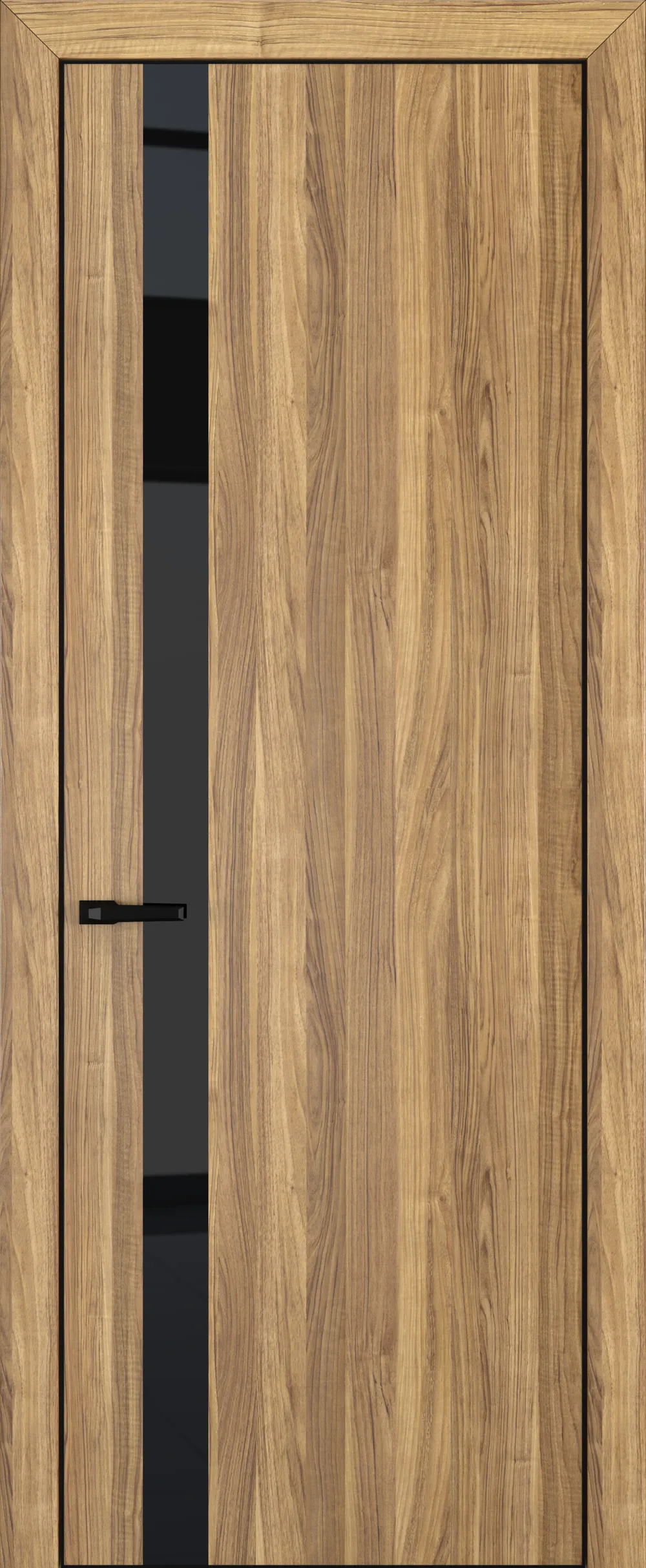 Квалитет К2 Black Classic 800*2000 Орех грецкий ALU Черная с 4-х зпп Eclipse под 2 петли зпз 196