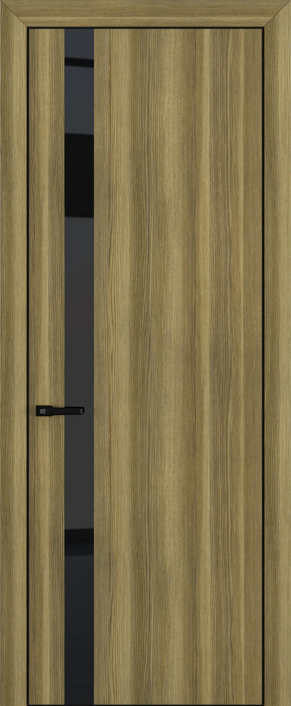 Квалитет К2 Black Classic 800*2000 Дуб серый ALU Черная с 4-х зпп Eclipse 3.0 под 2 петли зпз 196 REVERS R