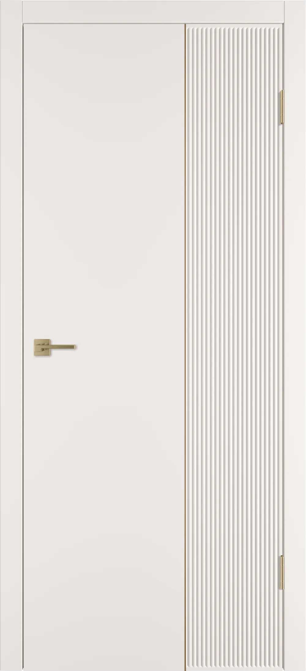 Integra 27.2 ДГ 800*2000 Слоновая кость эмаль Молдинг Золото