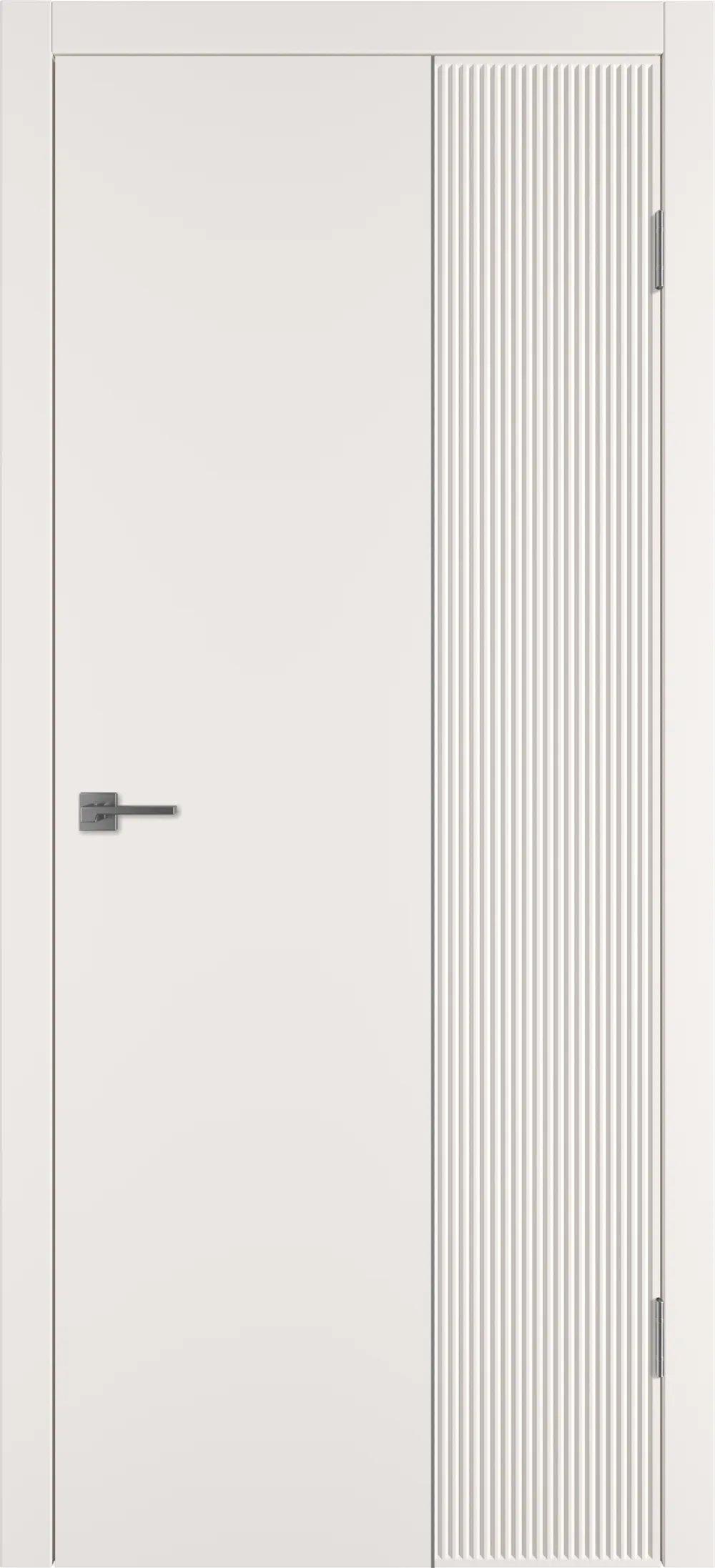 Integra 27.2 ДГ 800*2000 Слоновая кость эмаль Молдинг Серебро