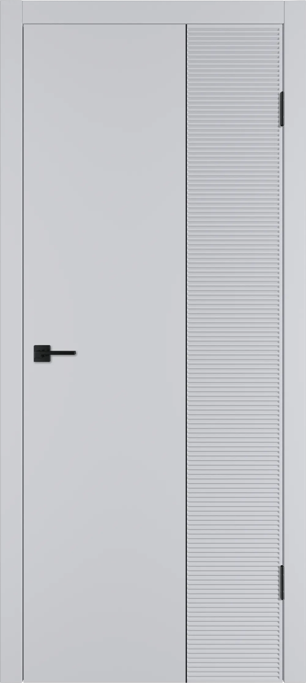 Integra 28.2 ДГ 800*2000 Светло-серая эмаль Молдинг Черный