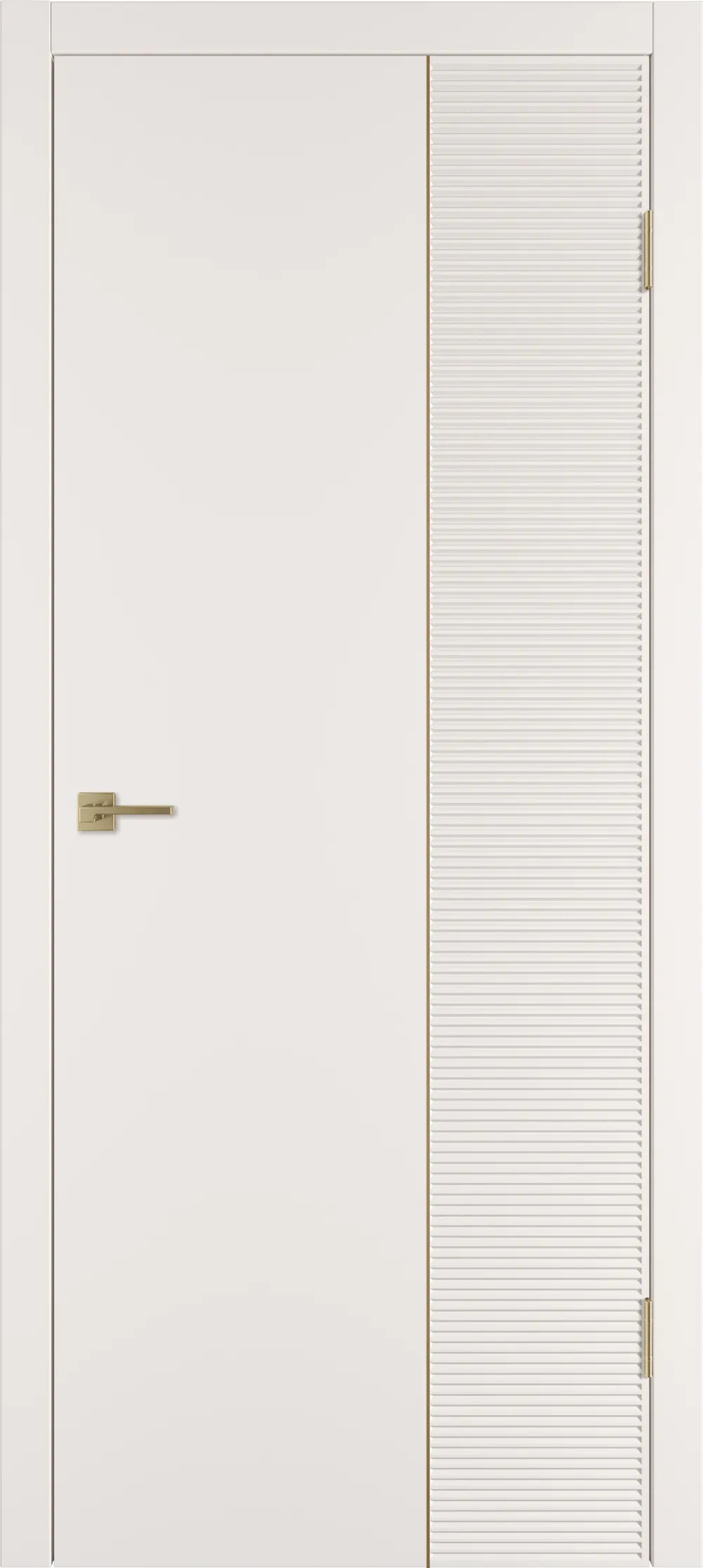 Integra 28.2 ДГ 800*2000 Слоновая кость эмаль Молдинг Золото