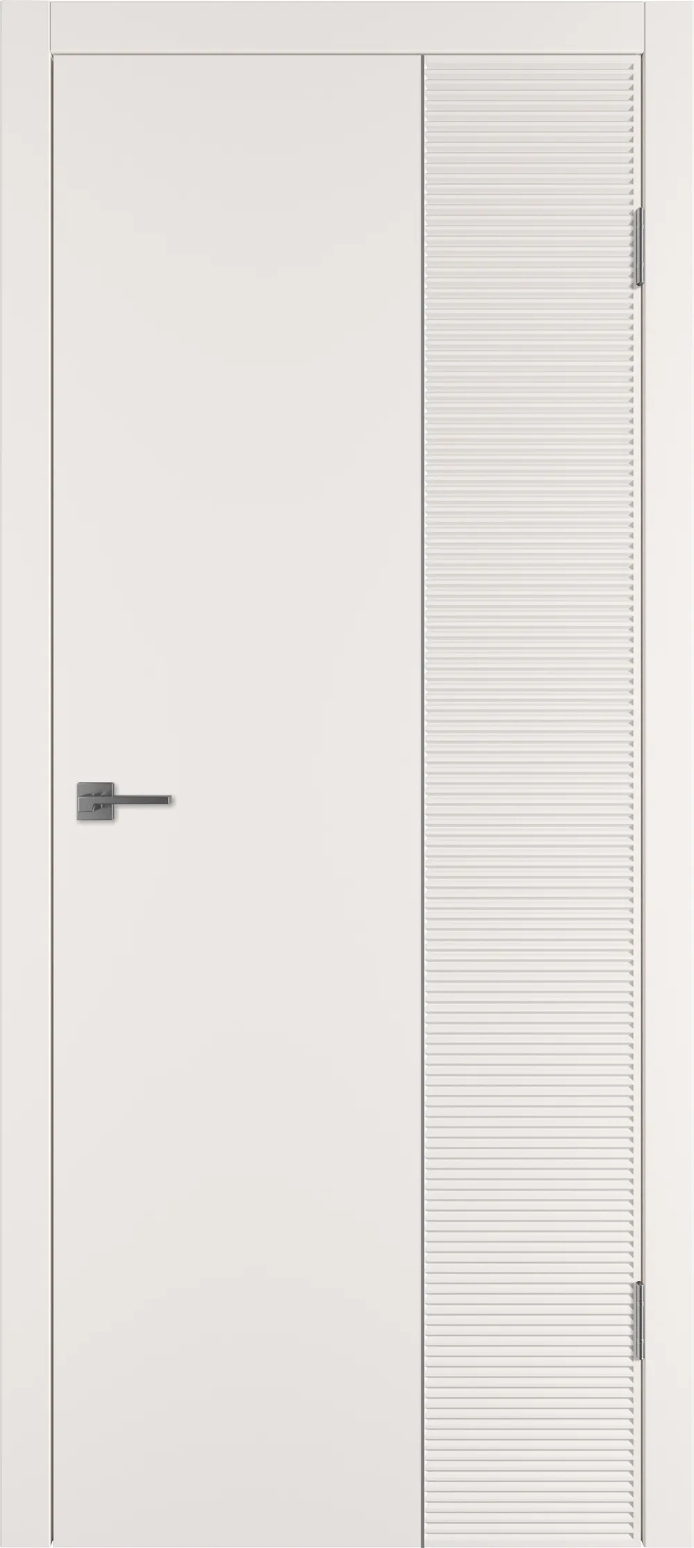 Integra 28.2 ДГ 800*2000 Слоновая кость эмаль Молдинг Серебро