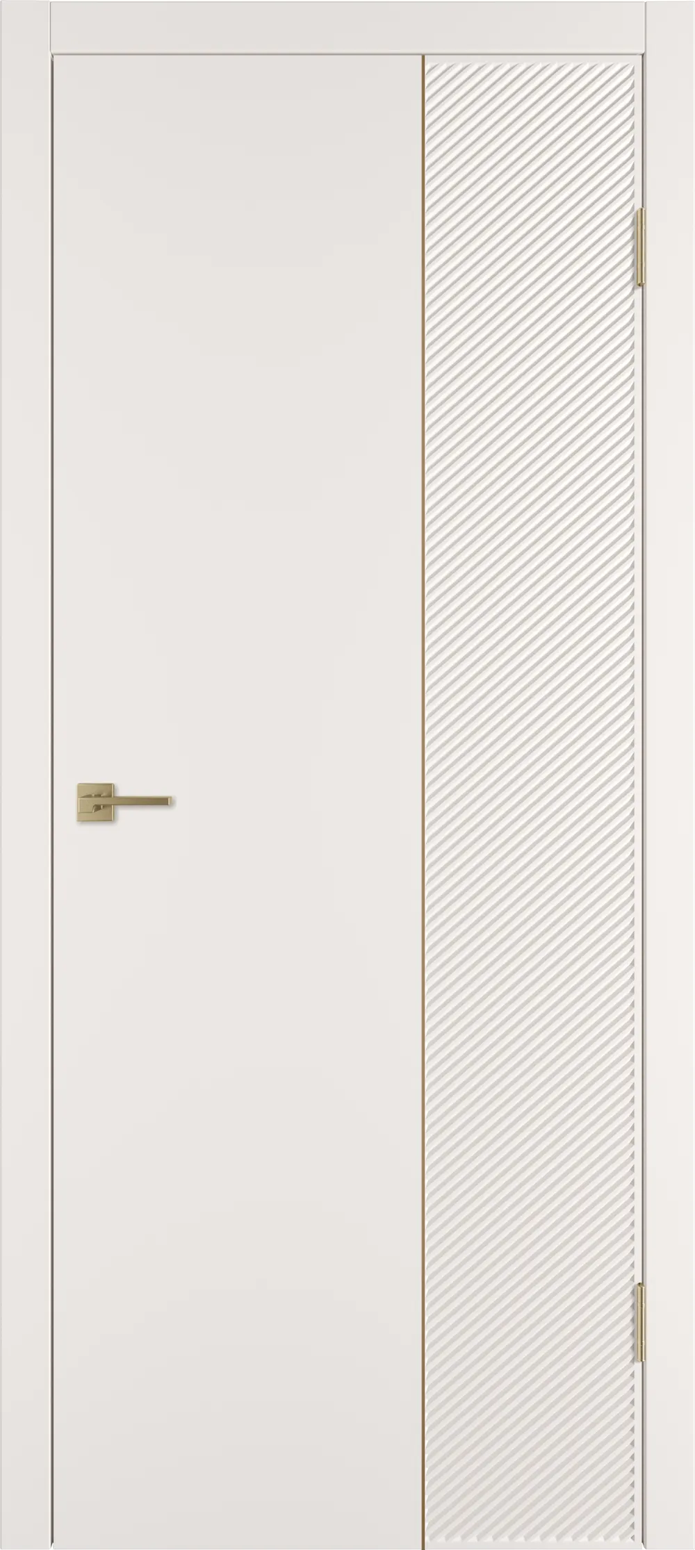 Integra 26.2 ДГ 800*2000 Слоновая кость эмаль Молдинг Золото