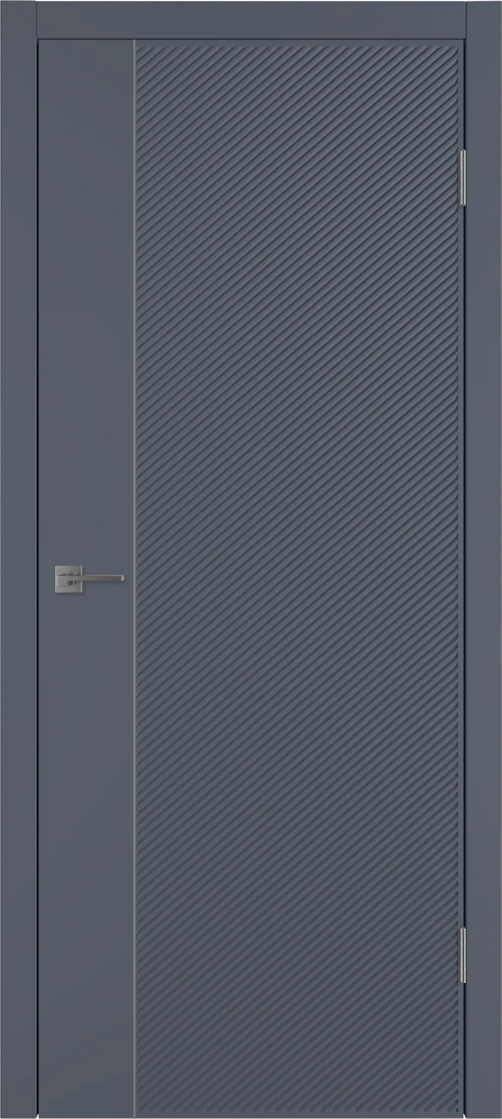 Integra 26.1 ДГ 800*2000 Графит эмаль Молдинг Серебро