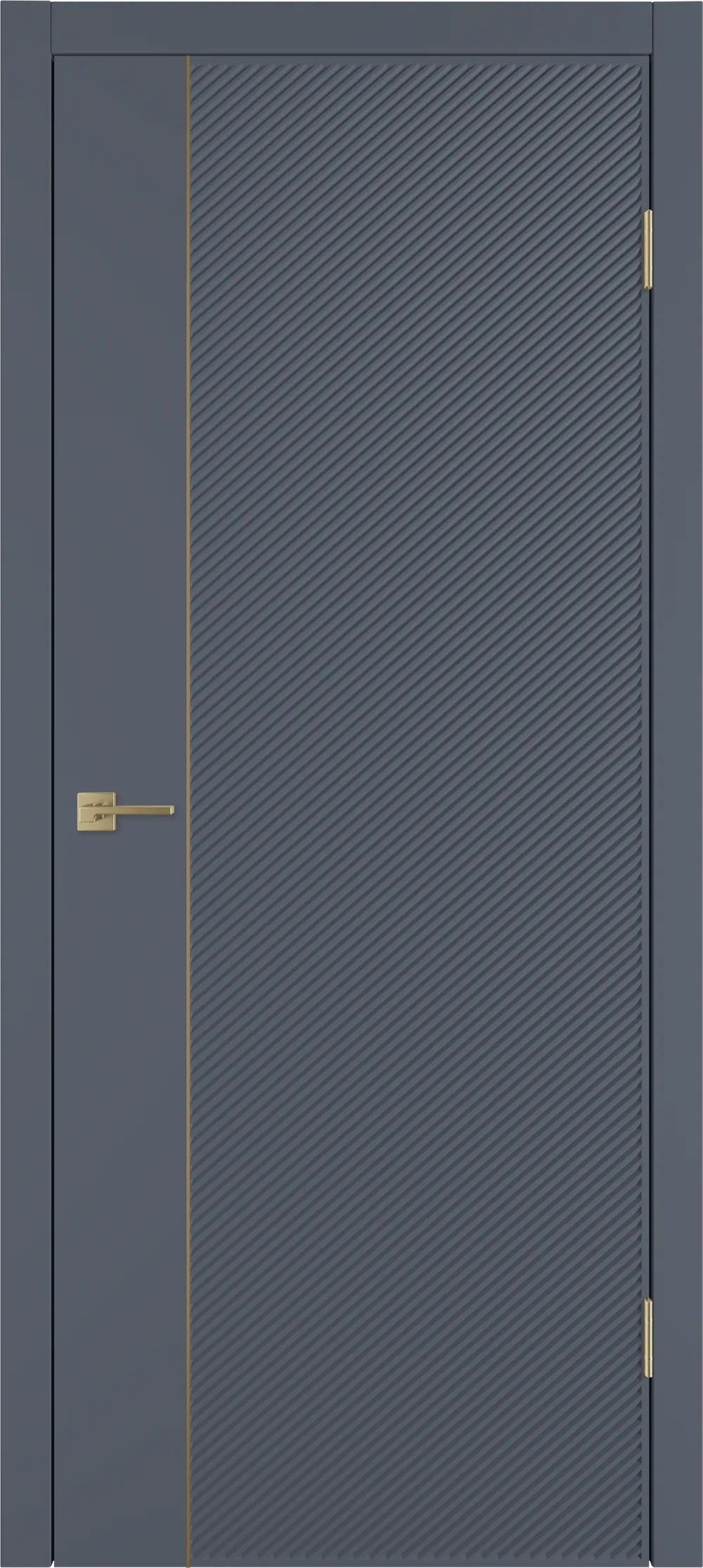 Integra 26.1 ДГ 800*2000 Графит эмаль Молдинг Золото