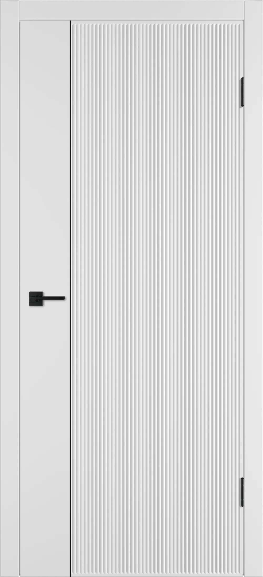 Integra 27.1 ДГ 800*2000 Белая эмаль Молдинг Черный