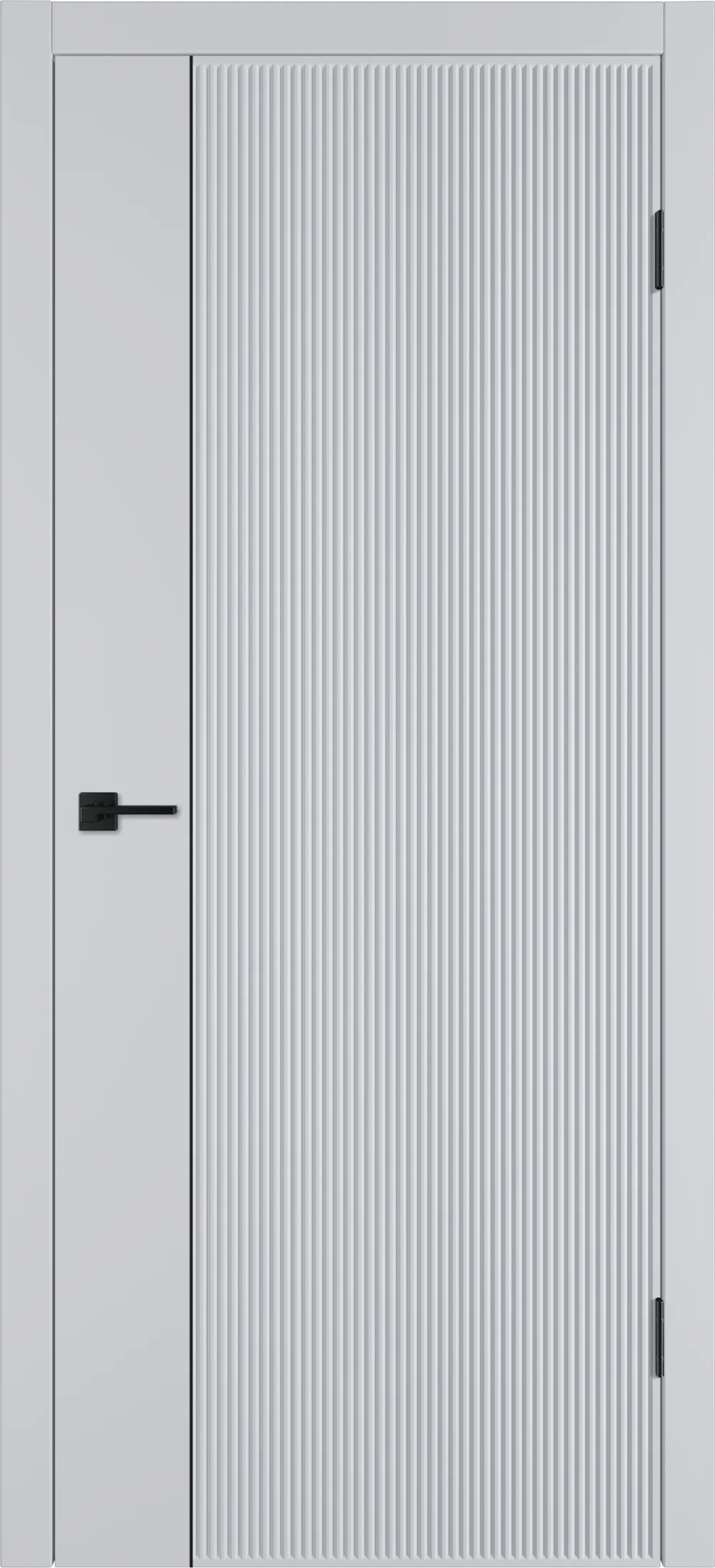 Integra 27.1 ДГ 800*2000 Светло-серая эмаль Молдинг Черный