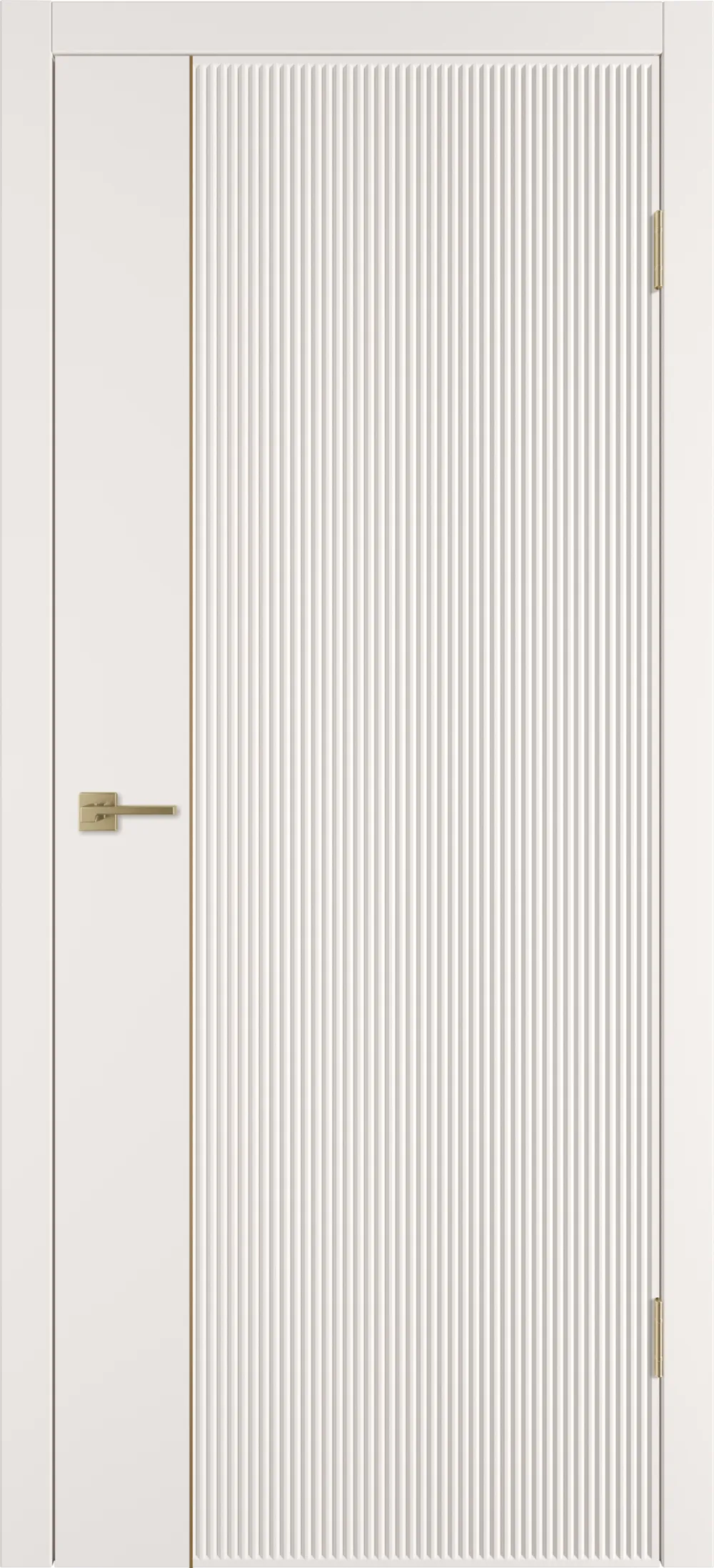 Integra 27.1 ДГ 800*2000 Слоновая кость эмаль Молдинг Золото