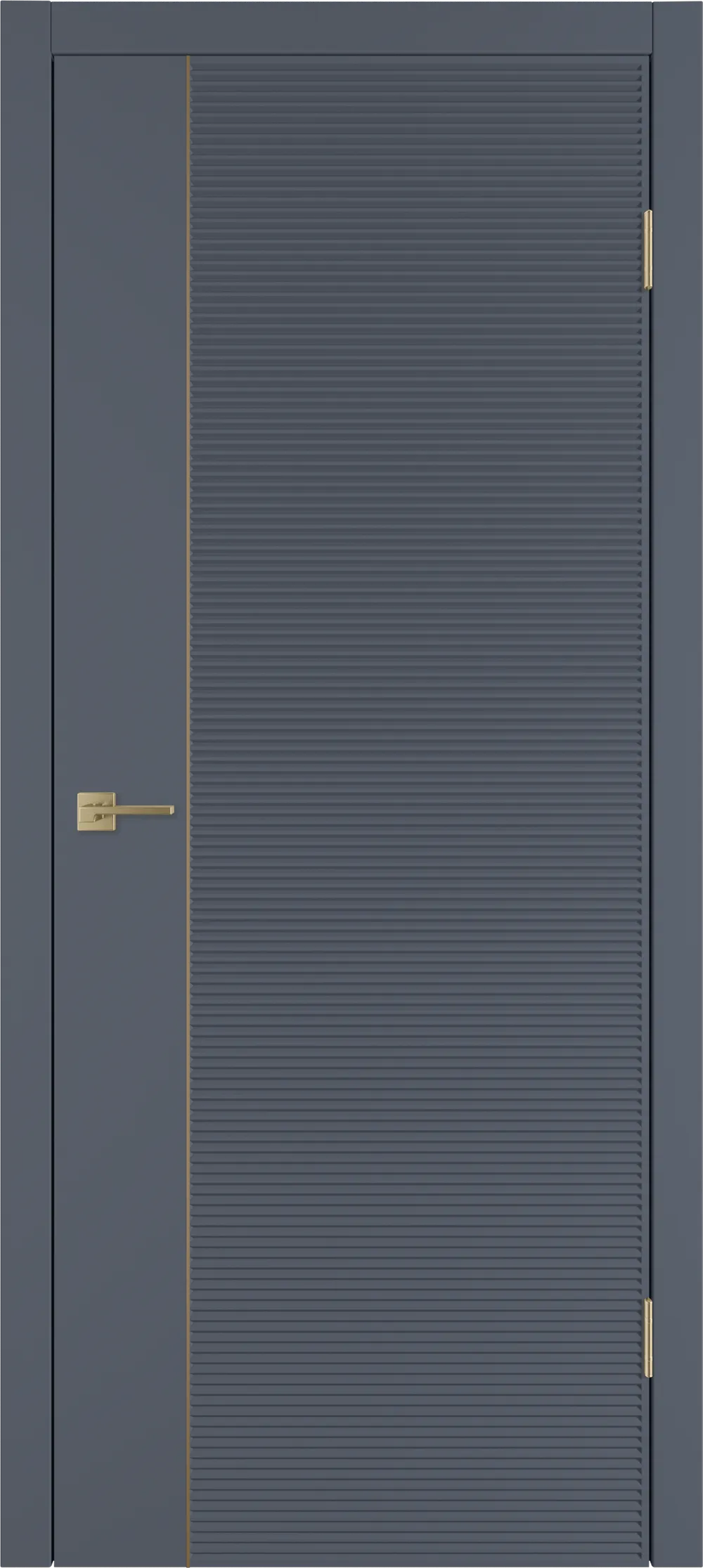 Integra 28.1 ДГ 800*2000 Графит эмаль Молдинг Золото