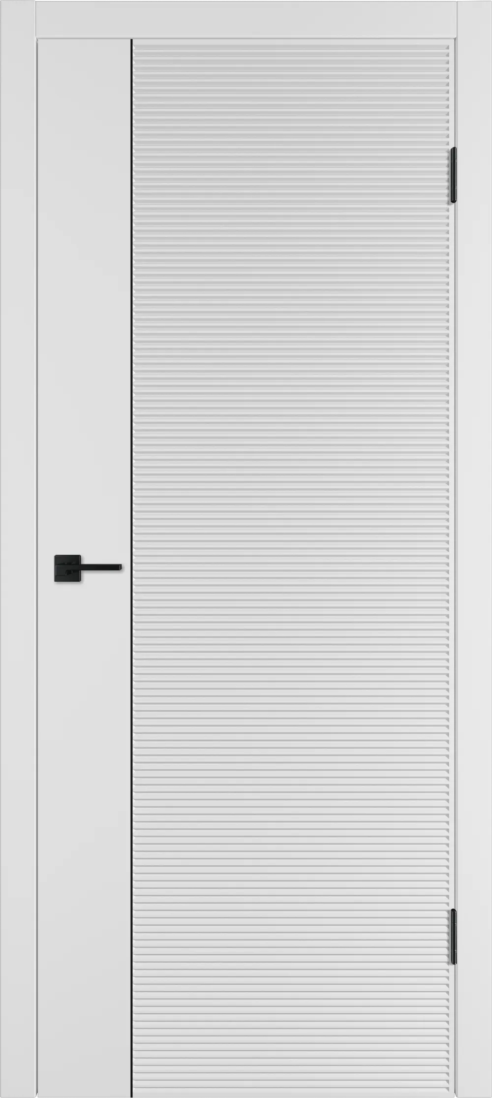 Integra 28.1 ДГ 800*2000 Белая эмаль Молдинг Черный