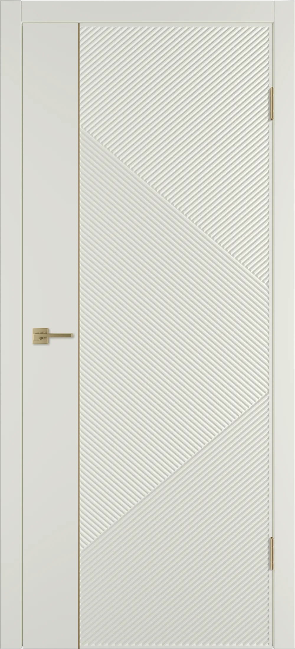 Integra 25.1 ДГ 800*2000 Магнолия эмаль Молдинг Золото