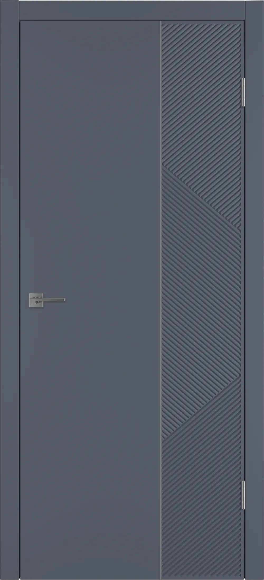 Integra 25.2 ДГ 800*2000 Графит эмаль Молдинг Серебро