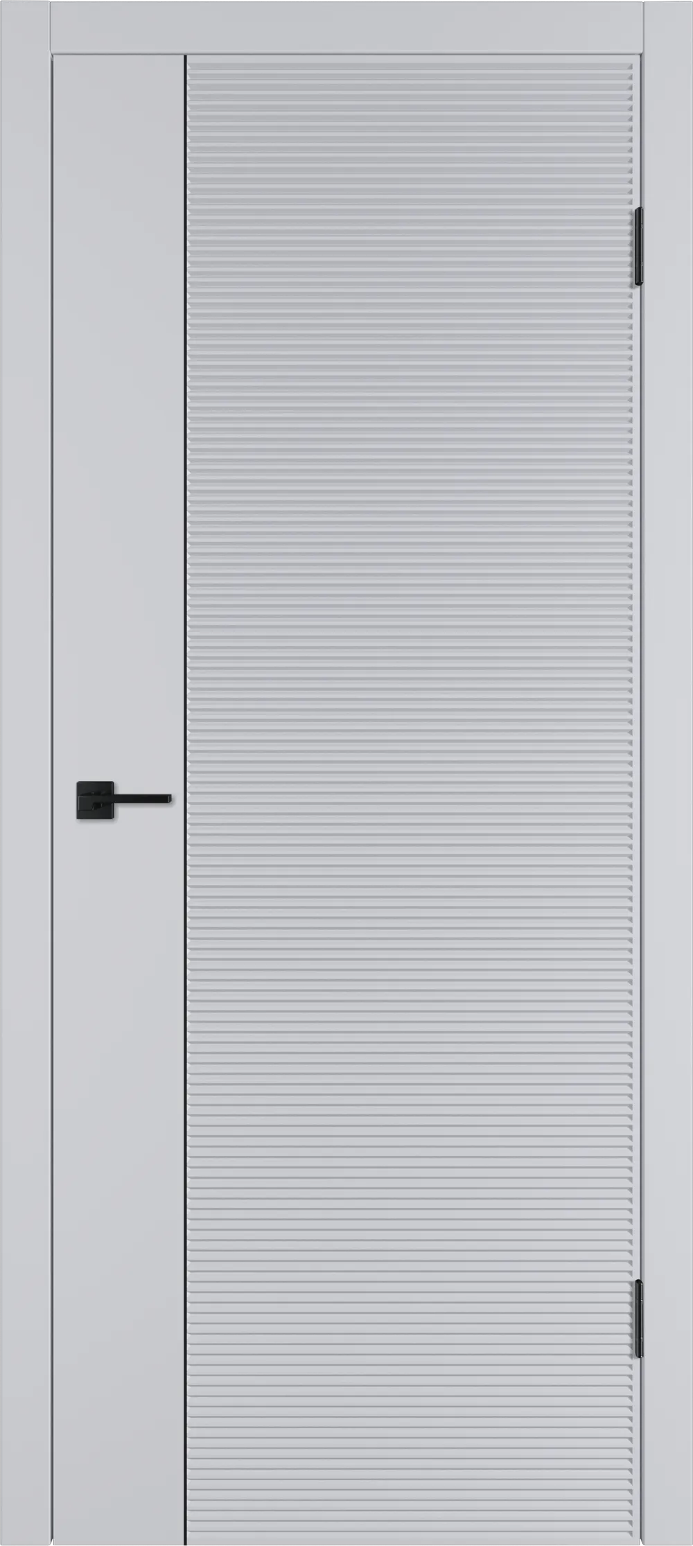 Integra 28.1 ДГ 800*2000 Светло-серая эмаль Молдинг Черный