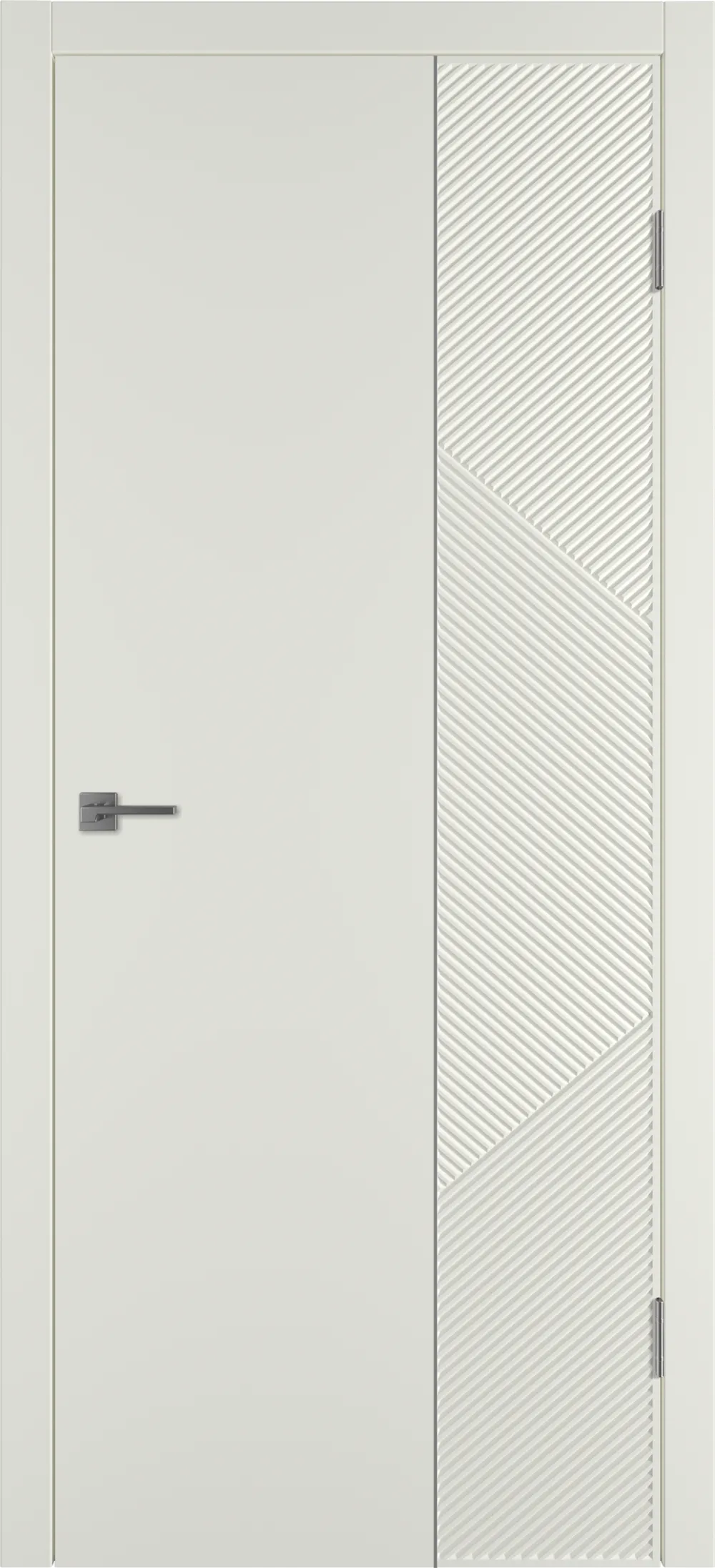 Integra 25.2 ДГ 800*2000 Магнолия эмаль Молдинг Серебро